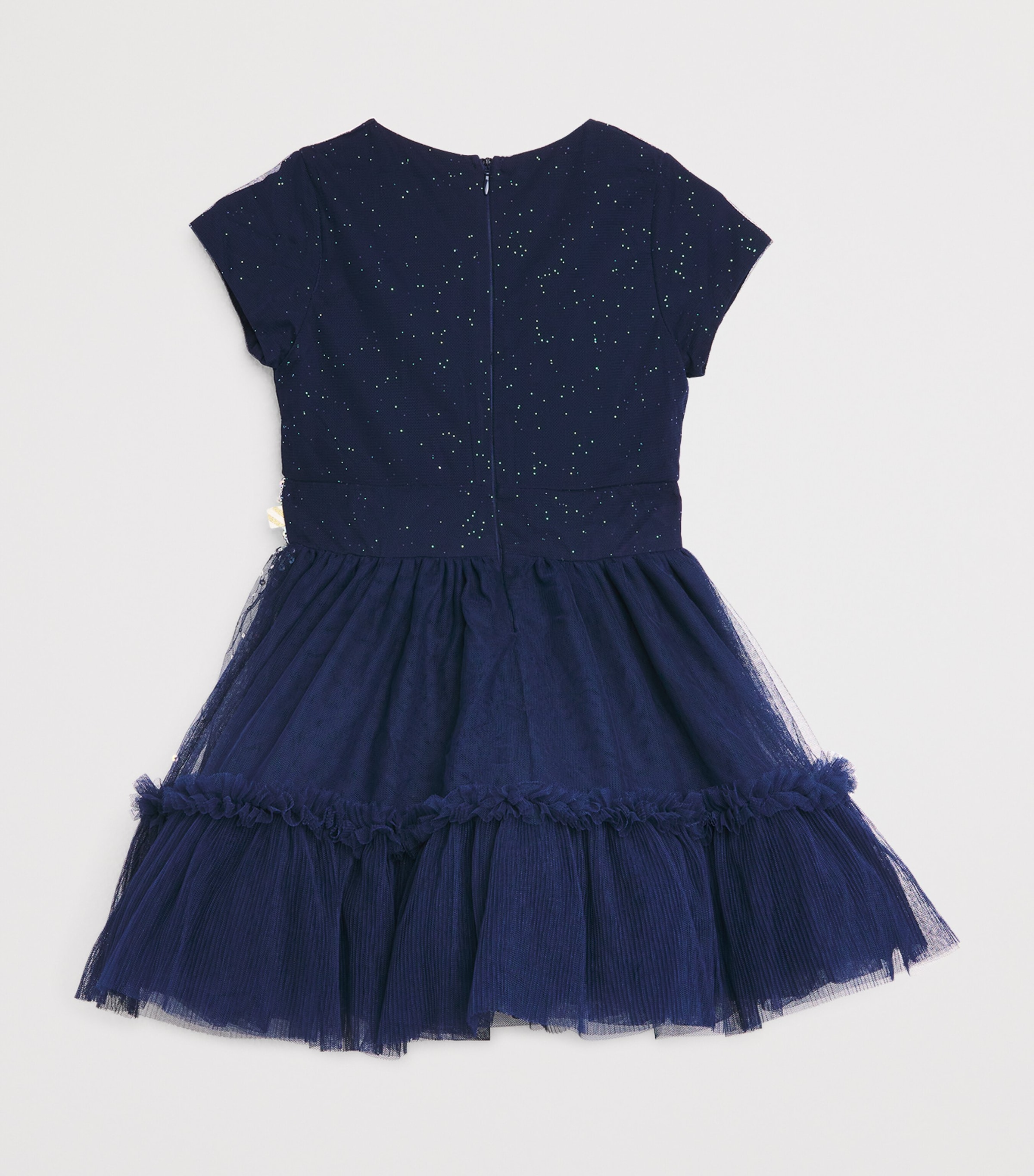 Sequin Tulle Dress (8-12 Years) NAVY Image 2