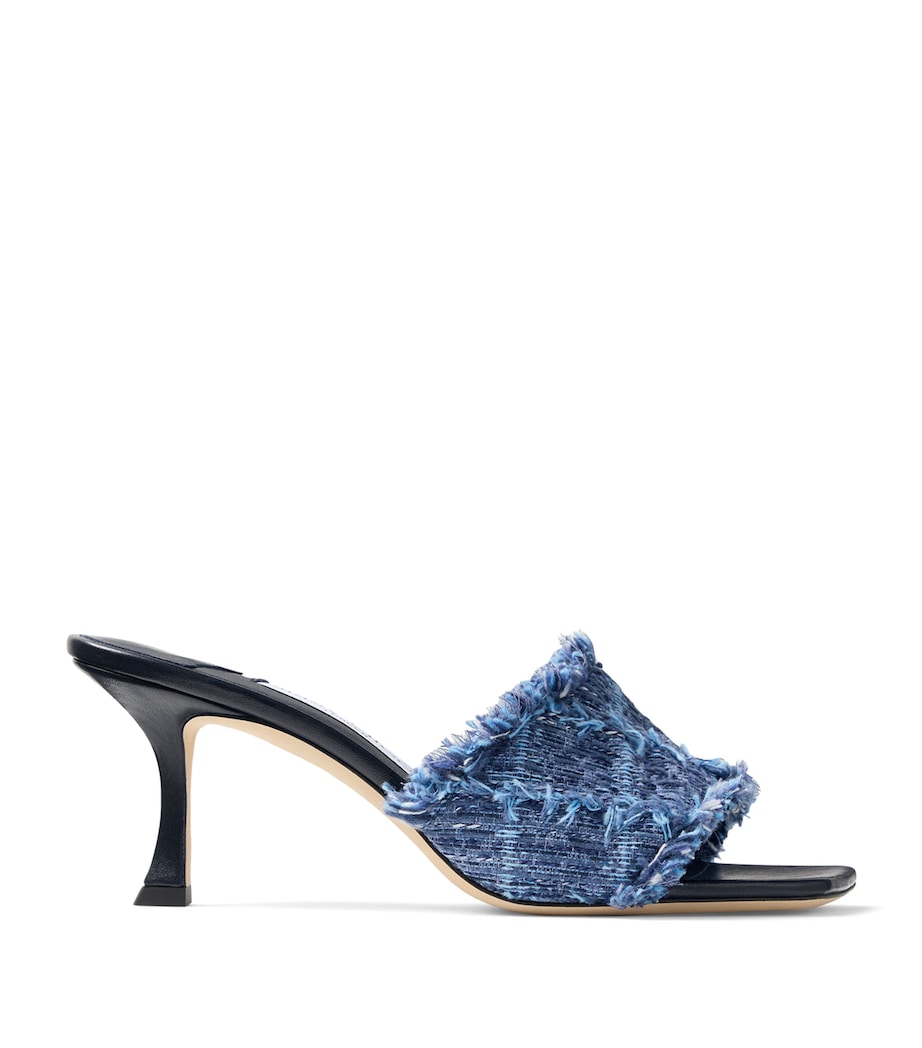 Jimmy Choo Alexia 70 Woven Heeled Mules Denim Image 1