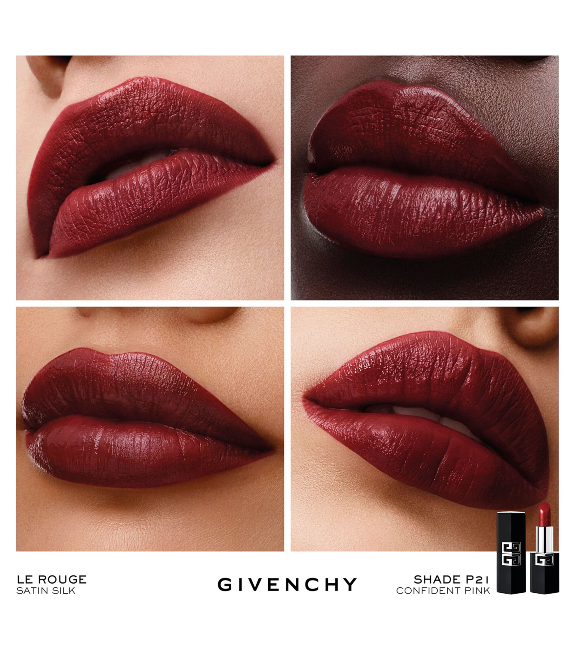 Givenchy Le Rouge Satin Silk High-Definition Lipstick Confident Pink Image 2