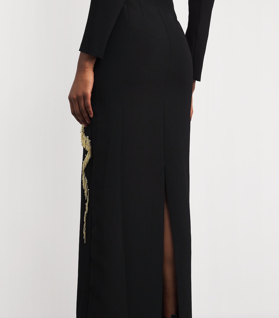 Embellished Liberty Maxi Dress 2033 LIQUORICE Image 6