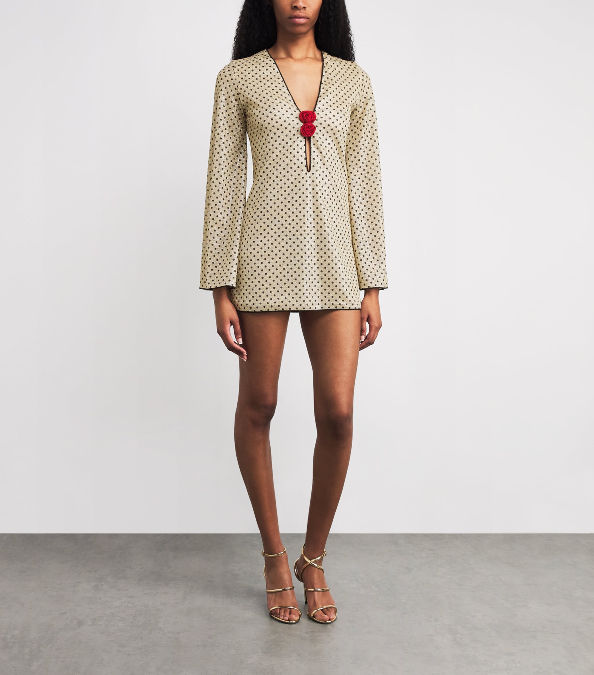 Rose Lumière Kaftan Mini Dress BLACK POIS Image 2