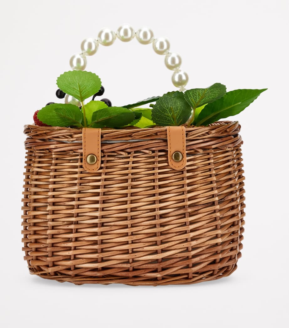 Embellished Wicker Bag BEIGE Image 3