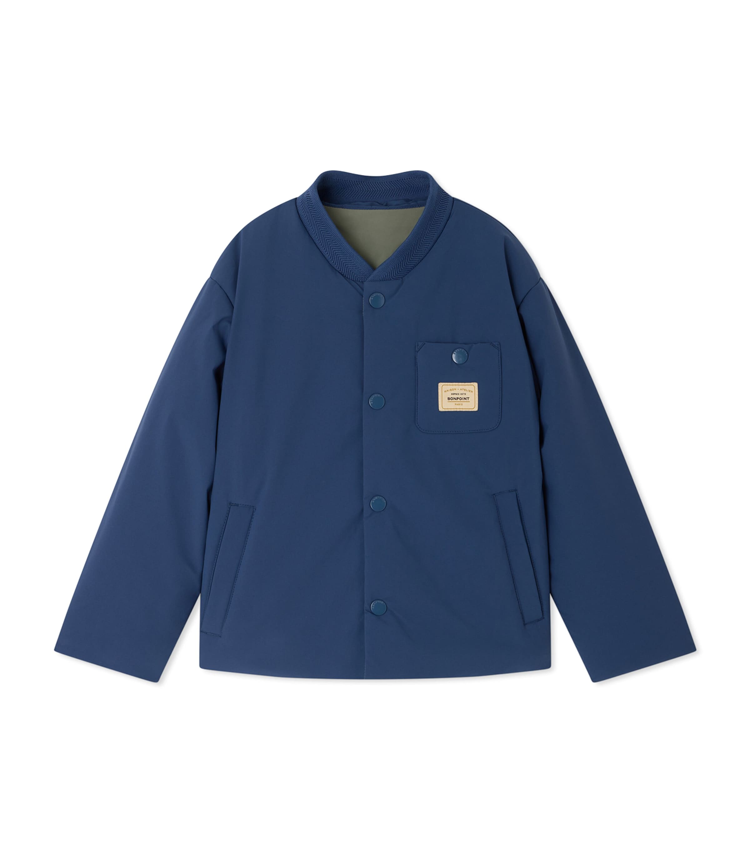 Bonpoint Reversible Laurent Bomber Jacket (10-14 Years) Upb Bleu Image 1