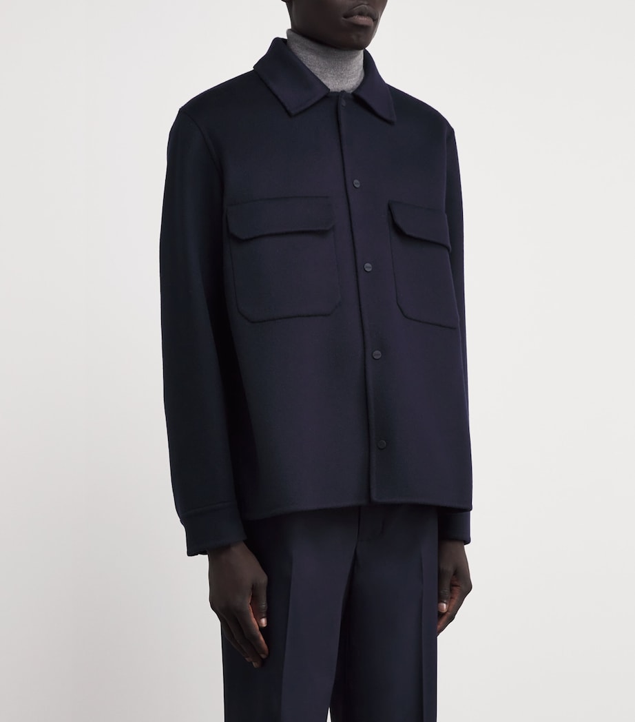 Wool Shirt Jacket 9200BLUE Image 3