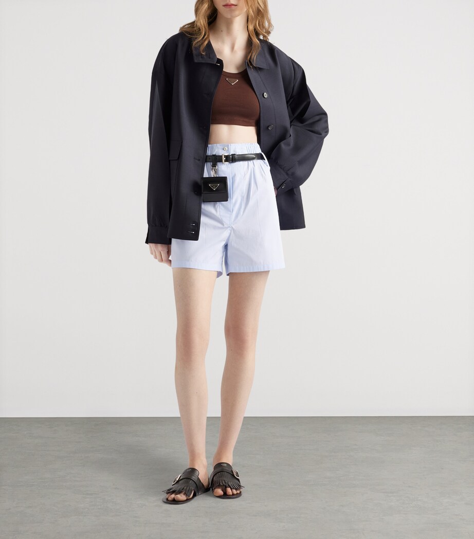 Ribbed Triangle Crop Top F0324 Image 2