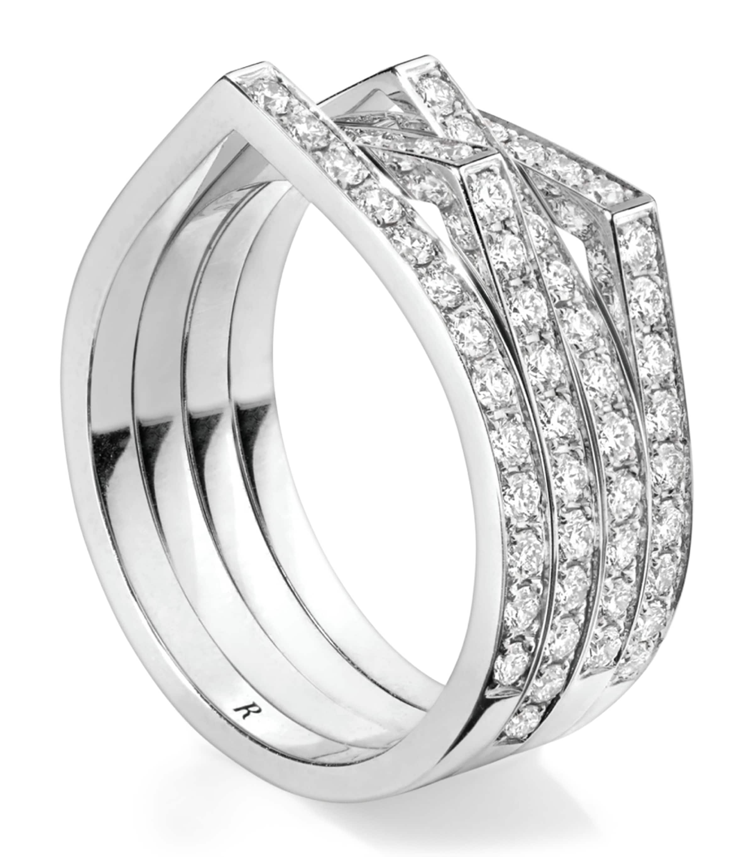 Repossi White Gold and Diamond Antifer Ring White Gold Image 1