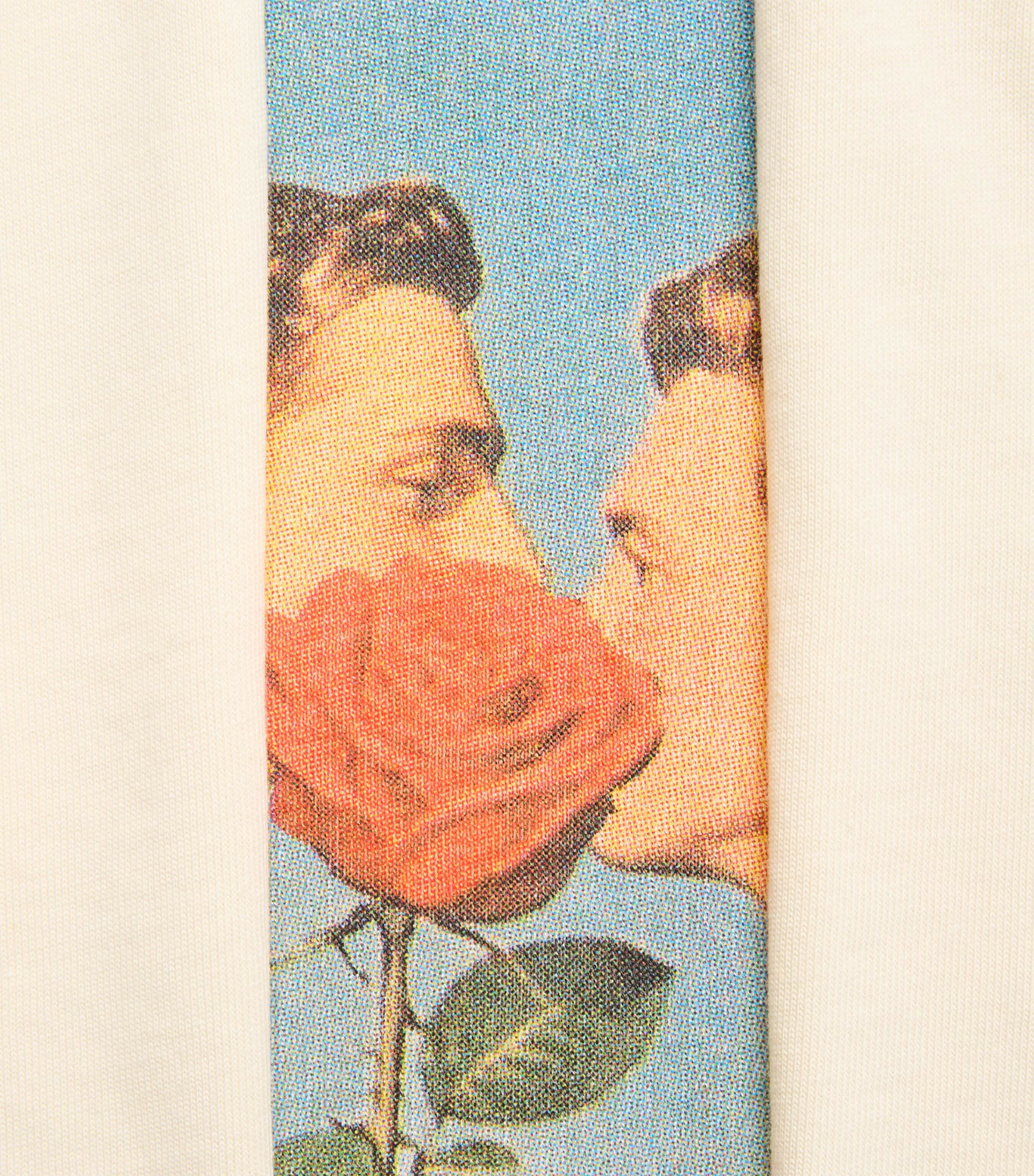 JW Anderson Mens Cotton Kissing By The Rose Bush T-Shirt Ecru Image 6