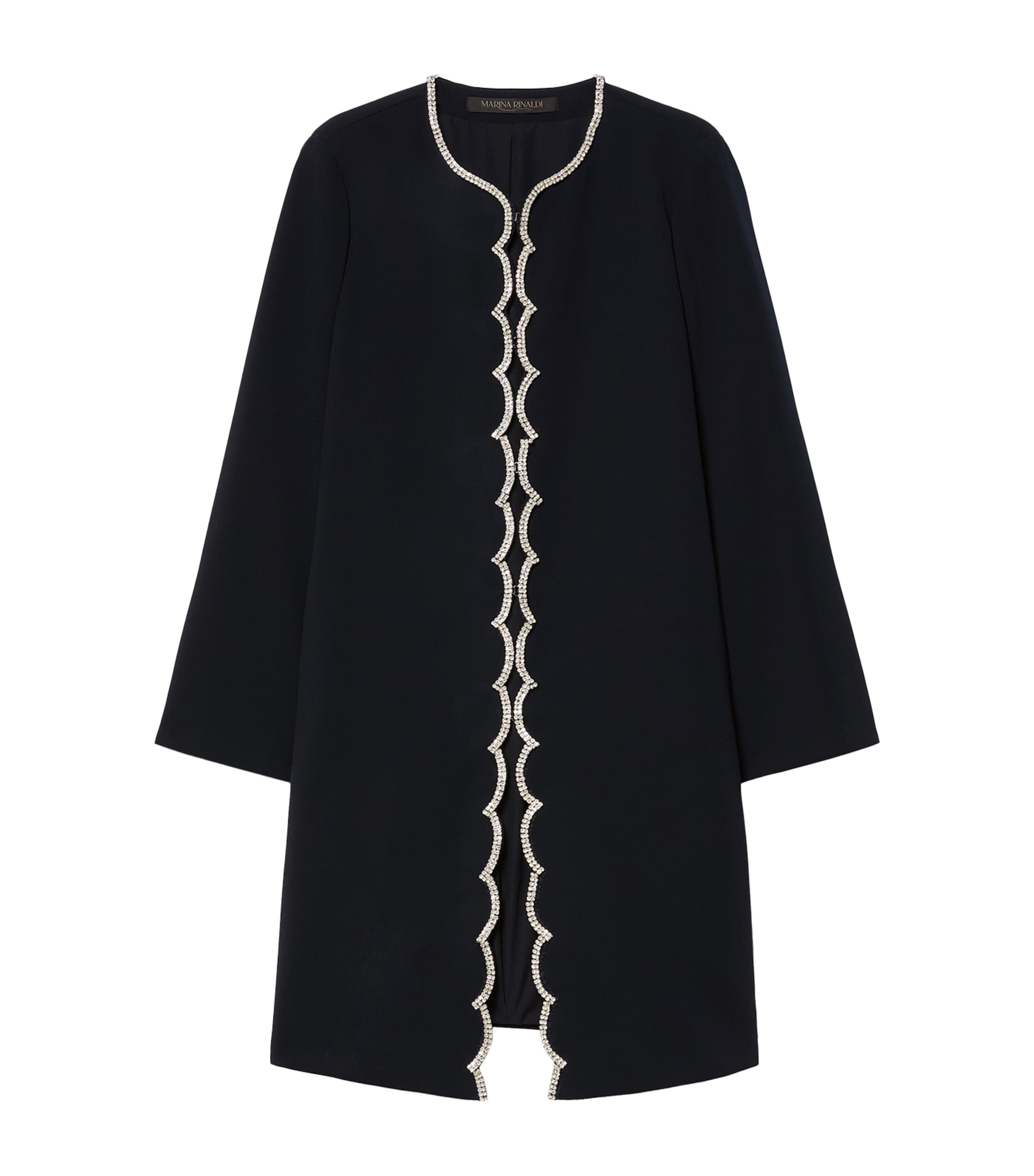 Marina Rinaldi Womens Embellished Overcoat Midnightblue Image 1