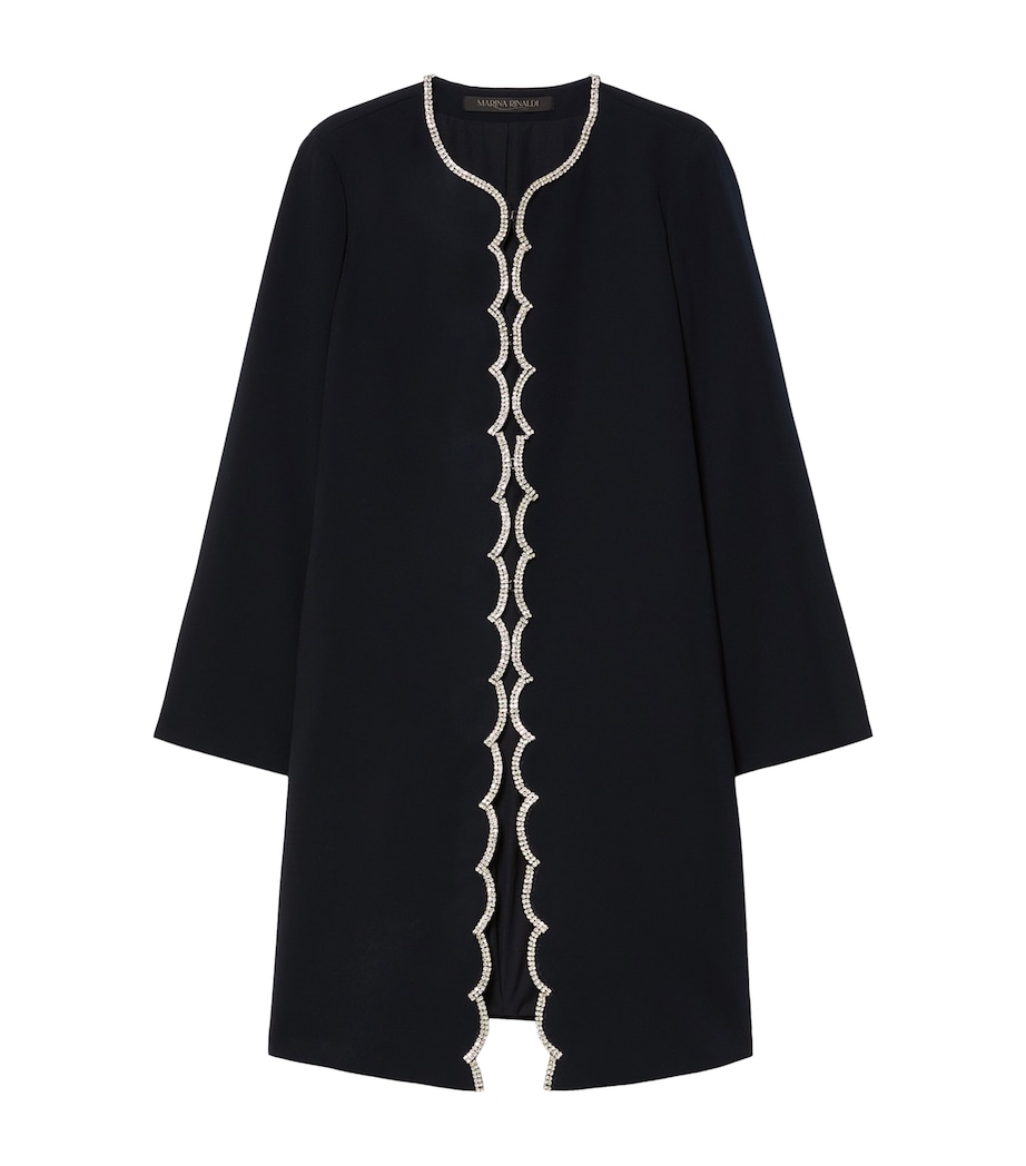 Marina Rinaldi Womens Embellished Overcoat Midnightblue Image 1