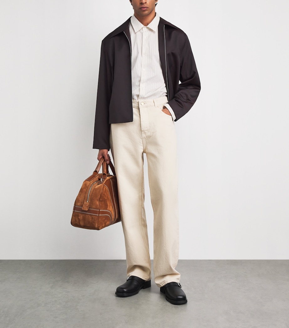 Drôle De Monsieur Mens Corduroy-Pocket Straight Jeans Sand Image 2