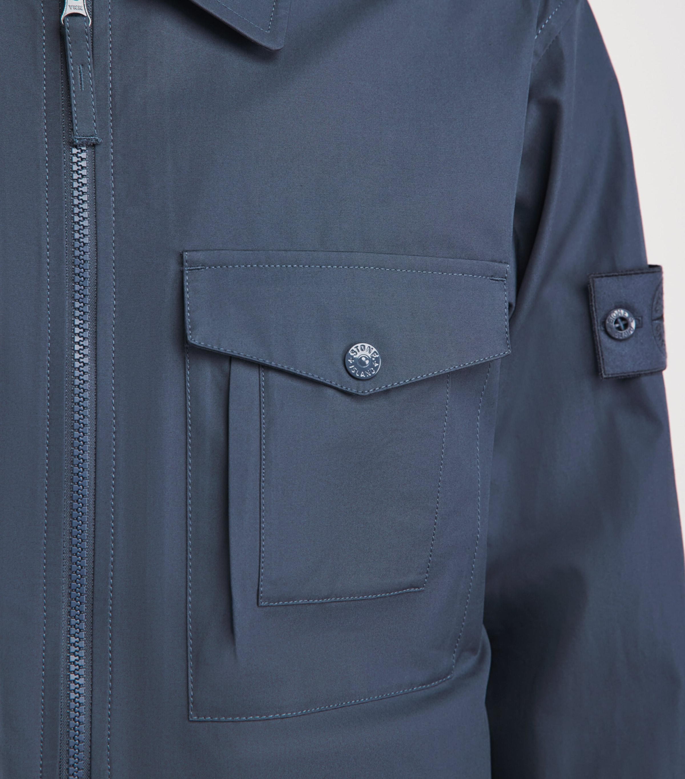 Stone Island Mens Cotton Canvas Ghost Overshirt Image 3