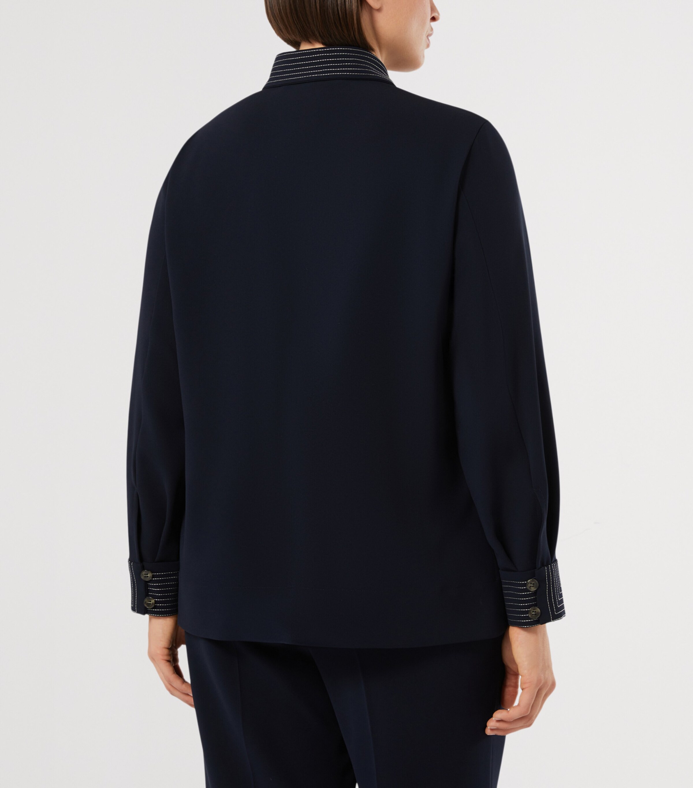 Marina Rinaldi Womens Embroidered Shirt Midnightblue Image 4