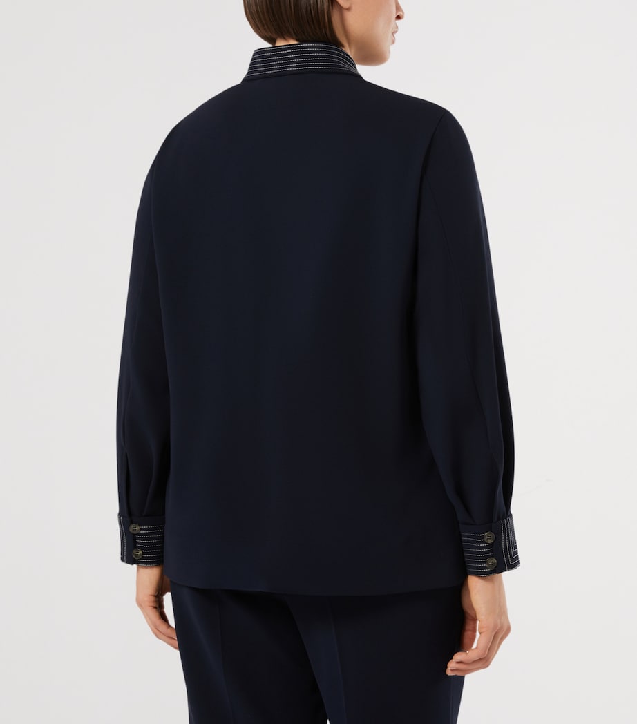 Marina Rinaldi Womens Embroidered Shirt Midnightblue Image 4