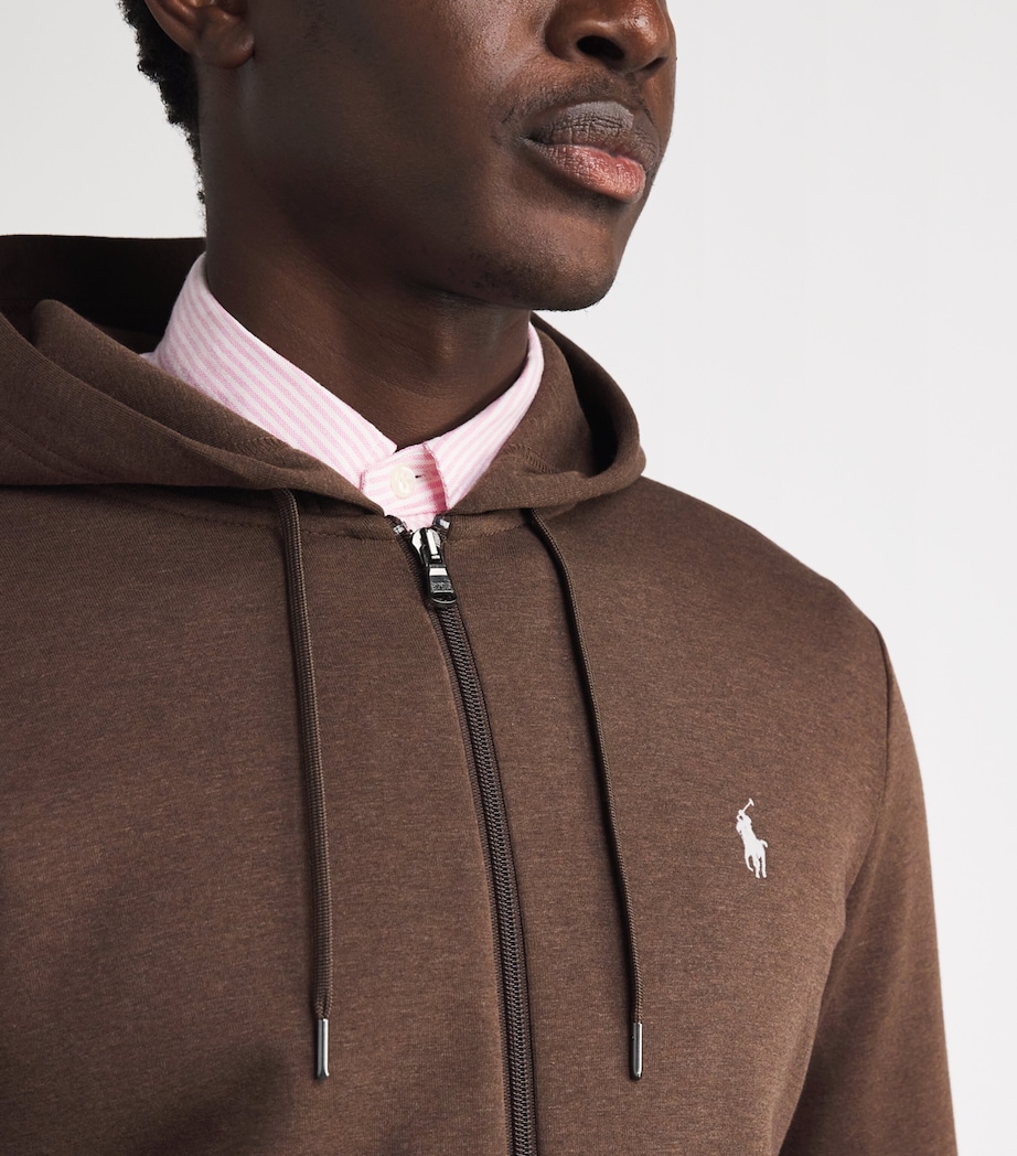 Tech Knit Zip-Up Hoodie BROWN Image 6