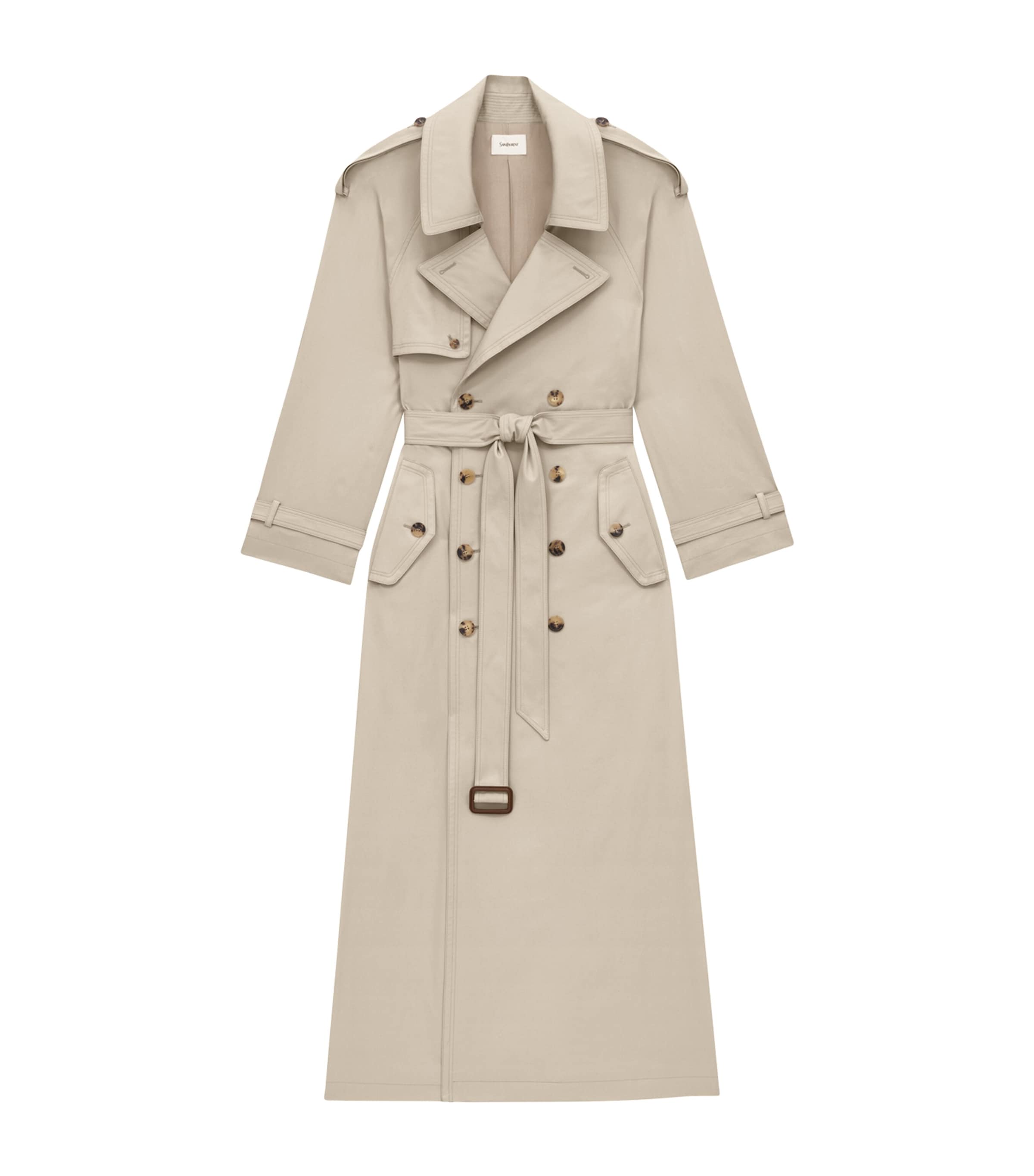 Saint Laurent Womens Cotton Trench Coat Image 1