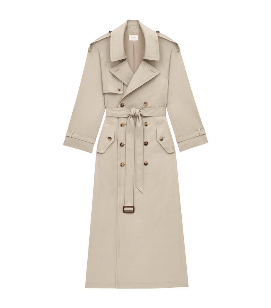 Saint Laurent Womens Cotton Trench Coat Image 1