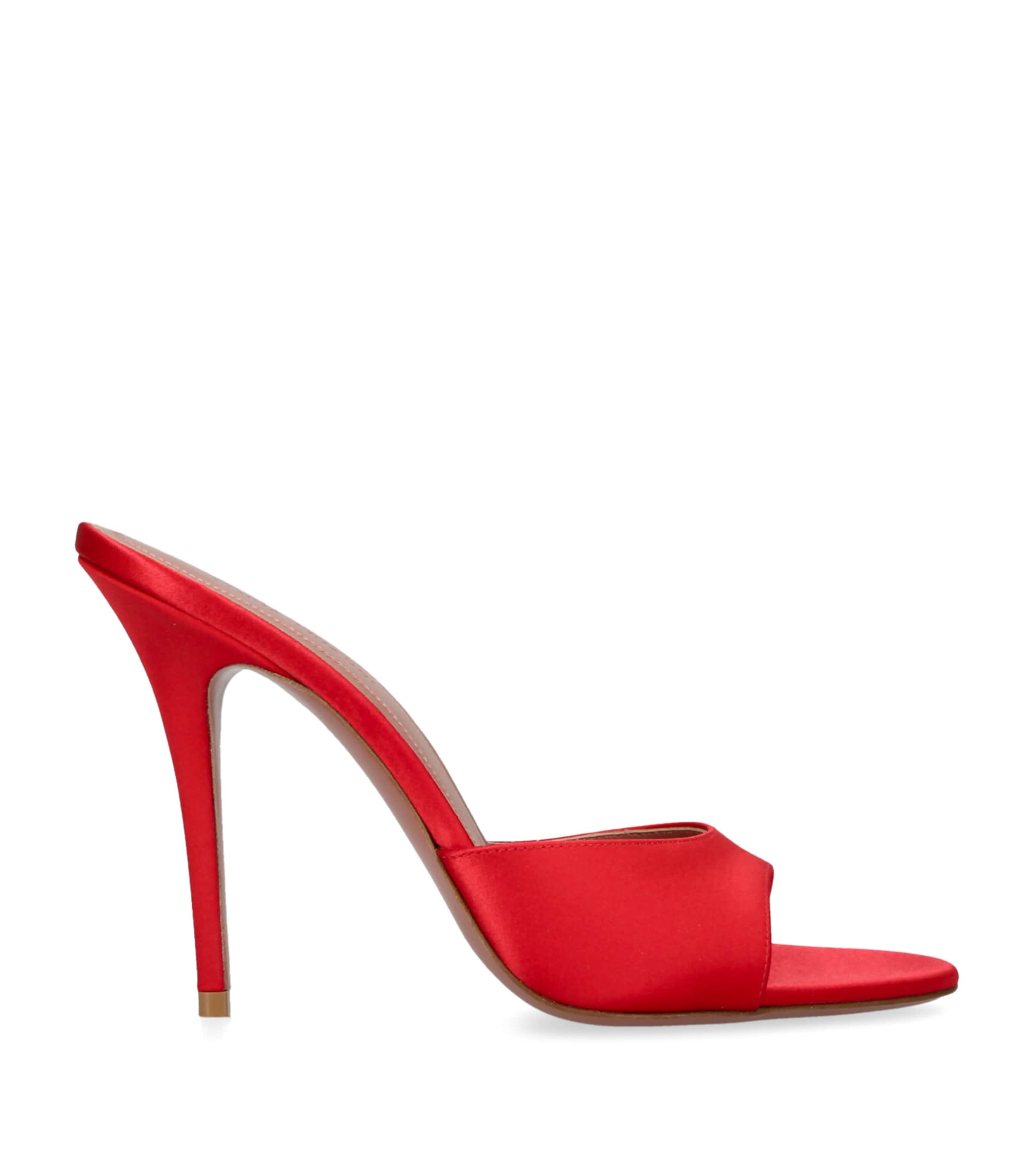 Amina Muaddi Elodie Heeled Mules 105 Red Image 1