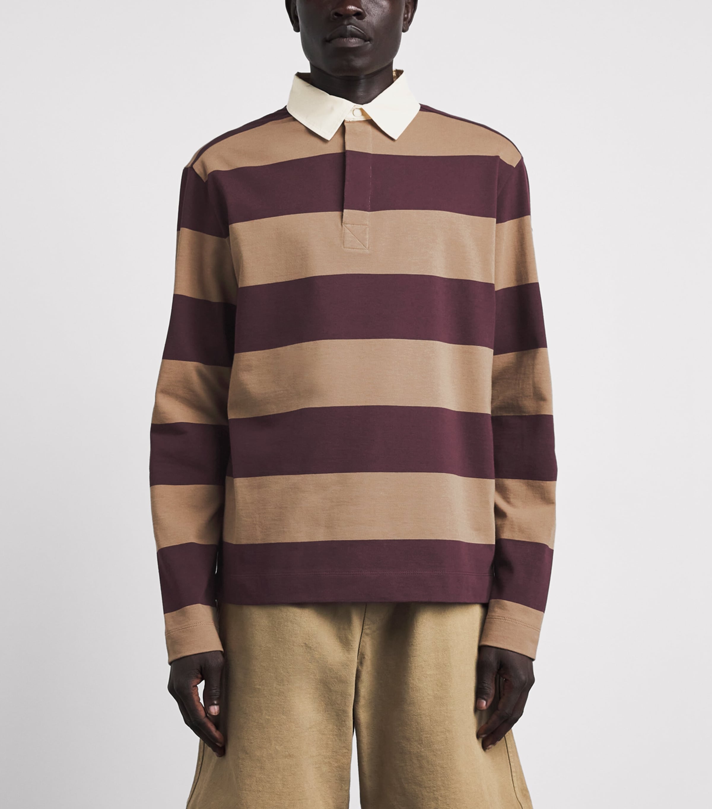 Moncler Mens Cotton Stripe Rugby Shirt Image 4
