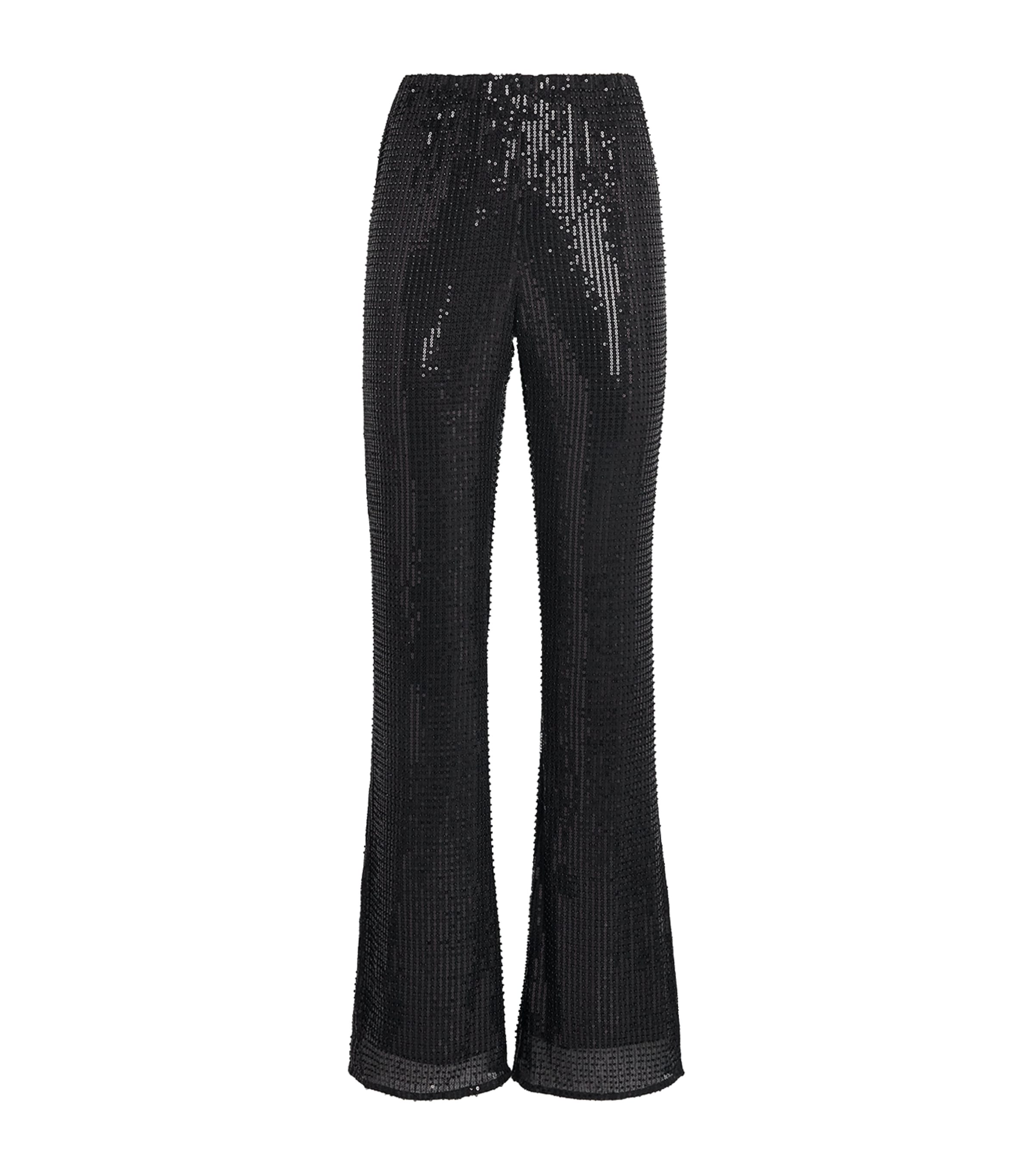Toccin Womens Sequin Gemma Trousers Jet Image 1