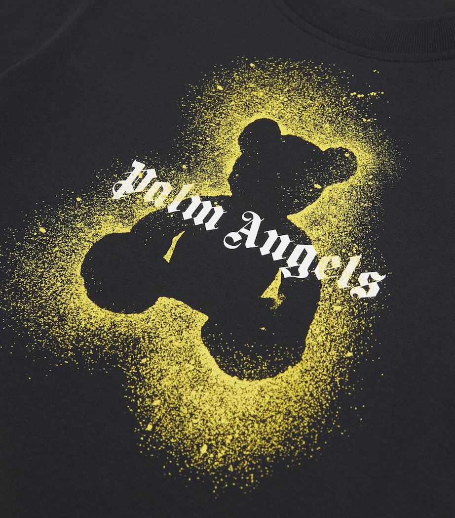 Cotton Spray Bear T-Shirt (4-12 Years) 1016BLACK-OCHR YLLW Image 3