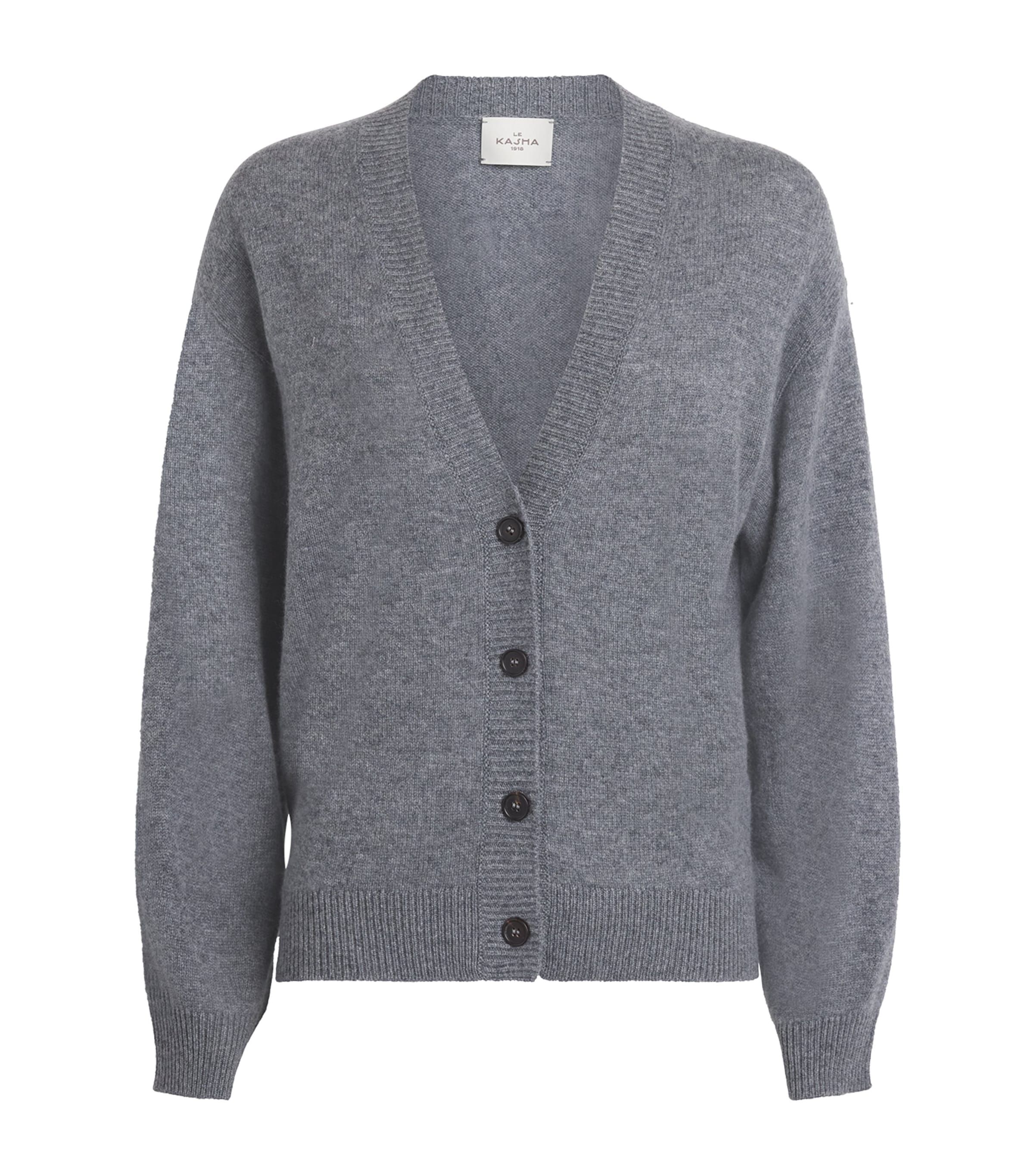 Le Kasha Cashmere Lille Cardigan In Gray