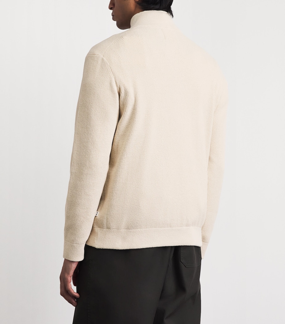 NN07 Mens Danny Quarter-Zip Sweater Ivory Image 5