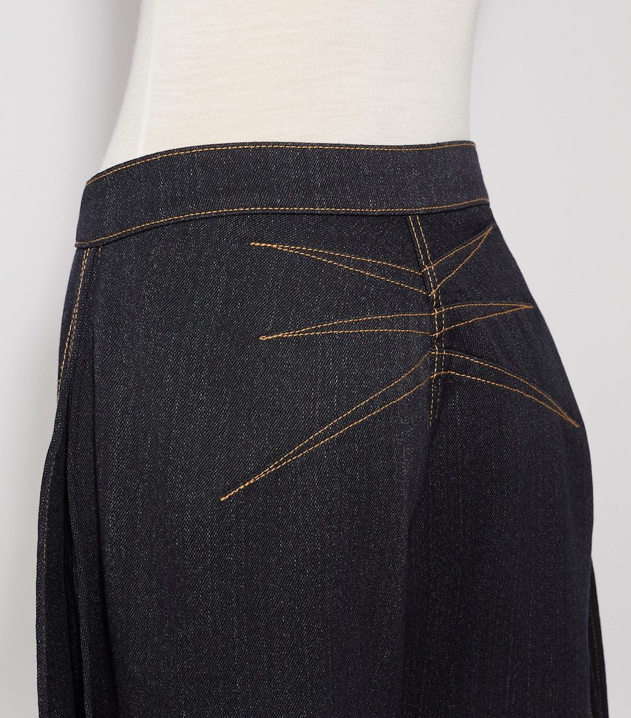 Side-Slit Round-Leg Jeans NUIT Image 7