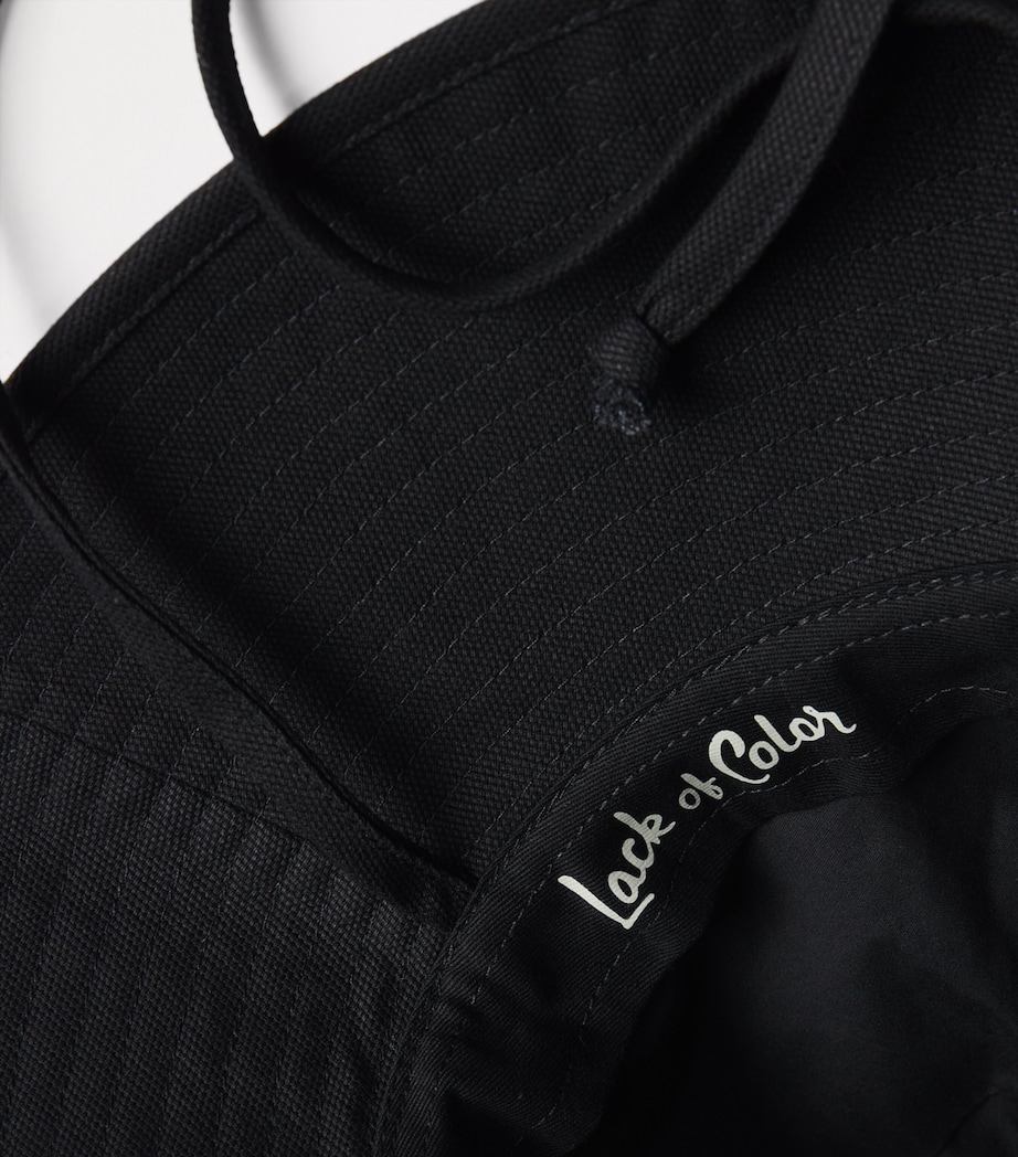 Cotton Holiday Bucket Hat BLACK Image 6