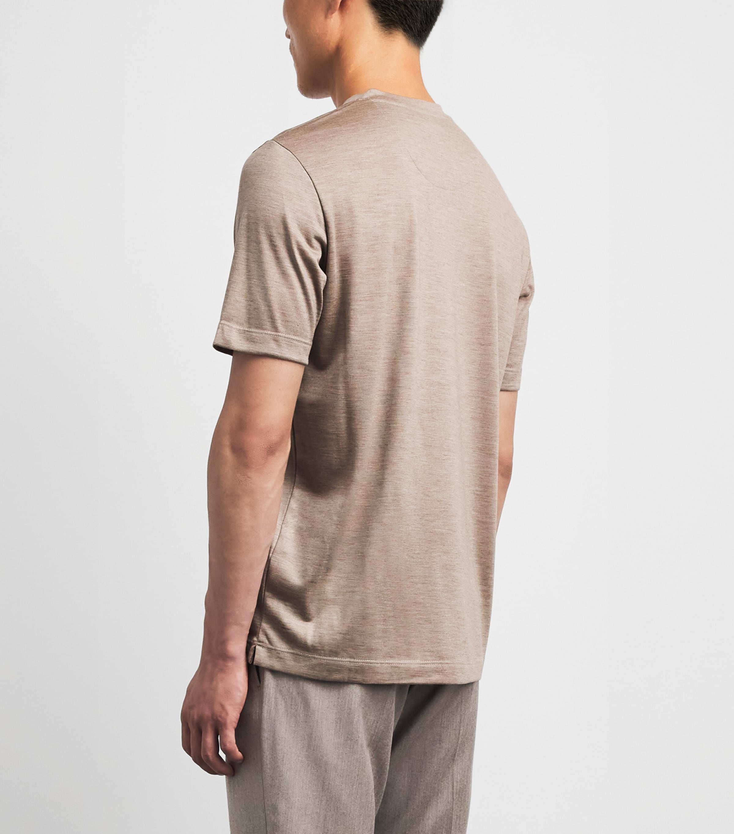 Marco Pescarolo Womens Cashmere T-Shirt Dark Beige Image 5