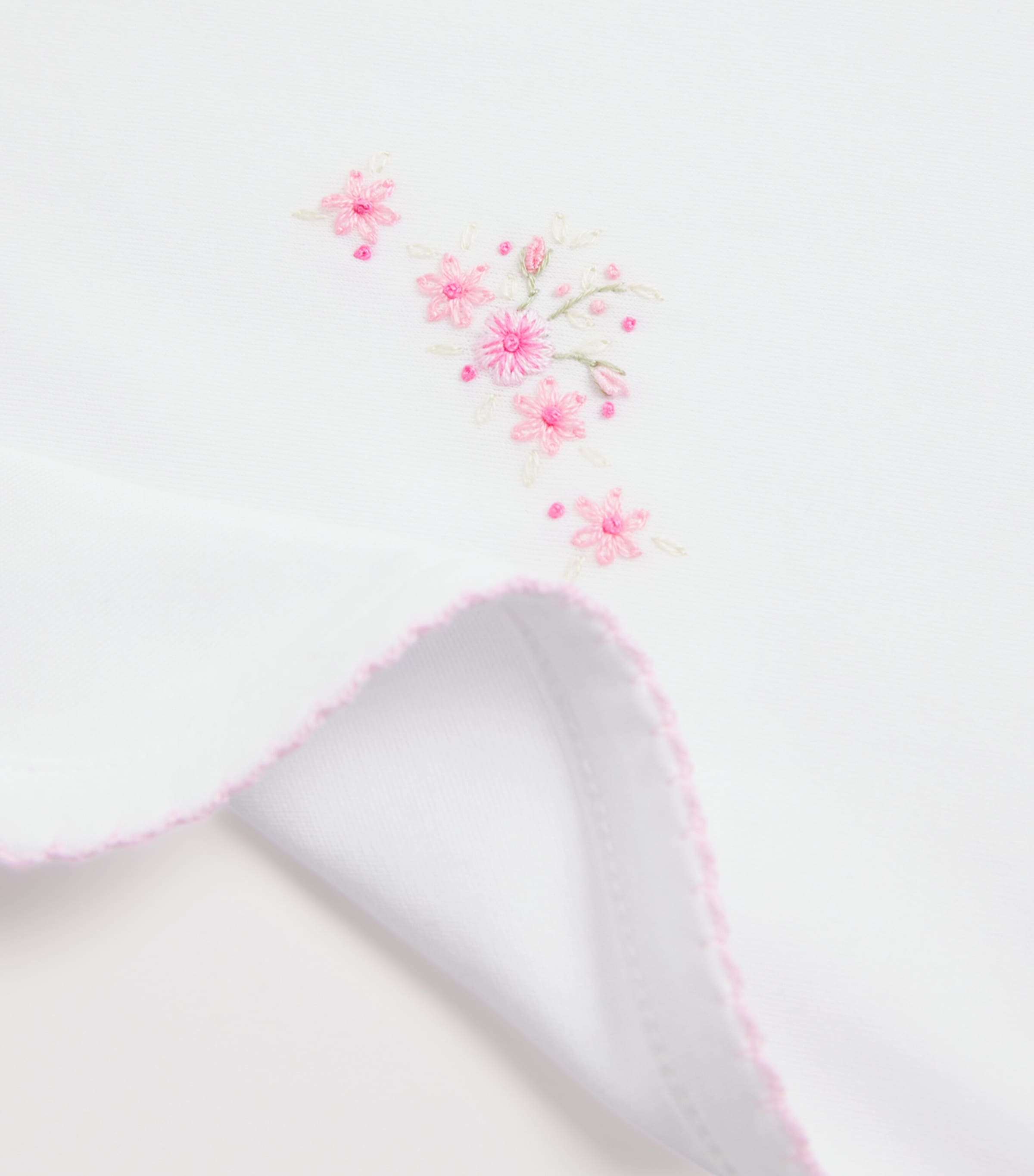 Kissy Kissy Pima Cotton Hand-Embroidered Rose Blanket Image 3