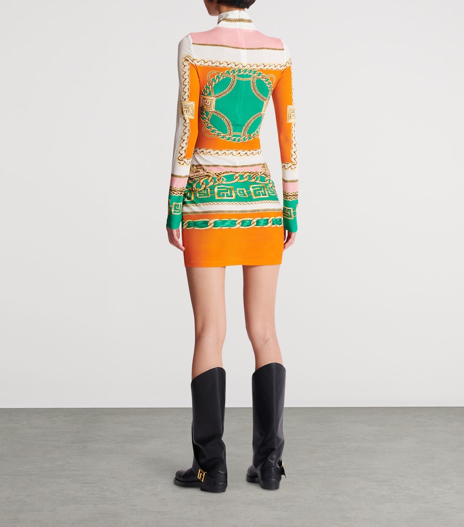 Jersey Printed High-Neck Mini Dress AAA MULTICOLORE Image 3