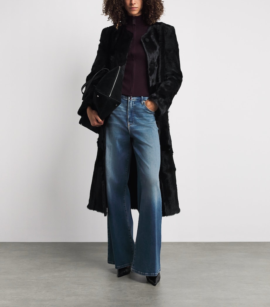 Soft Tech Palazzo Wide-Leg Jeans 986 INDIGO Image 2