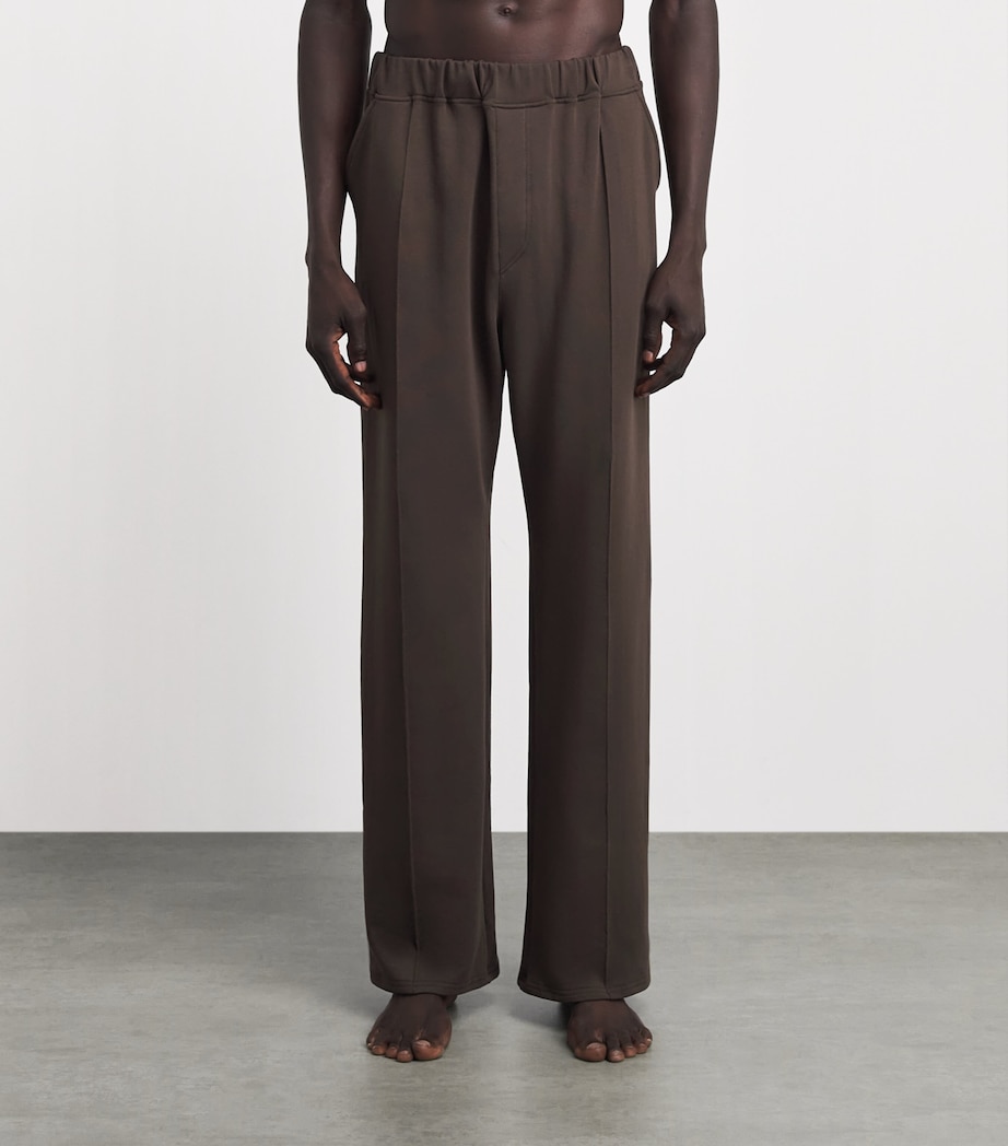 Homebody Mens Snuggle Pintuck Pyjama Bottoms Coffee Bean Image 4