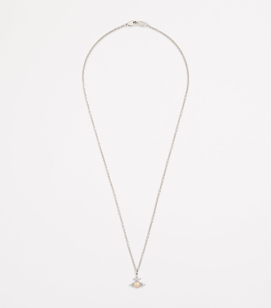 Vivienne Westwood Embellished Feodora Necklace Platinum Pearl Image 3