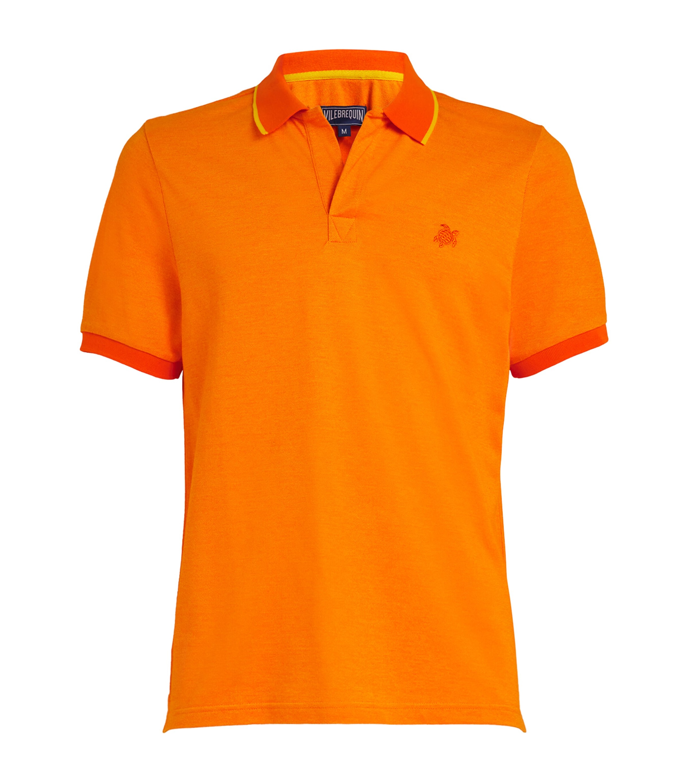 Shop Vilebrequin Cotton Palatin Polo Shirt In Orange