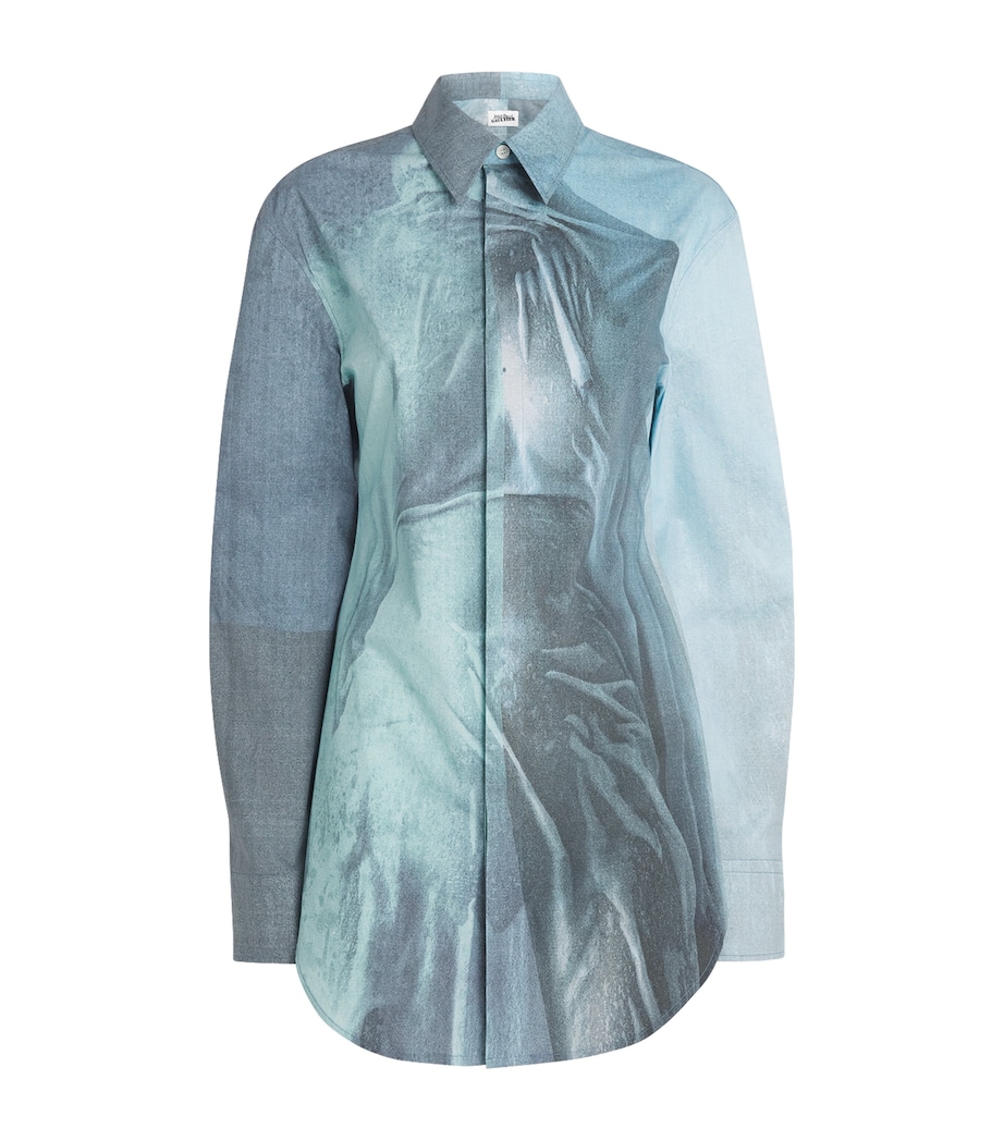 Cotton Water Graphic Shirt 5557-INDIGO/VNTGBLUE Image 1