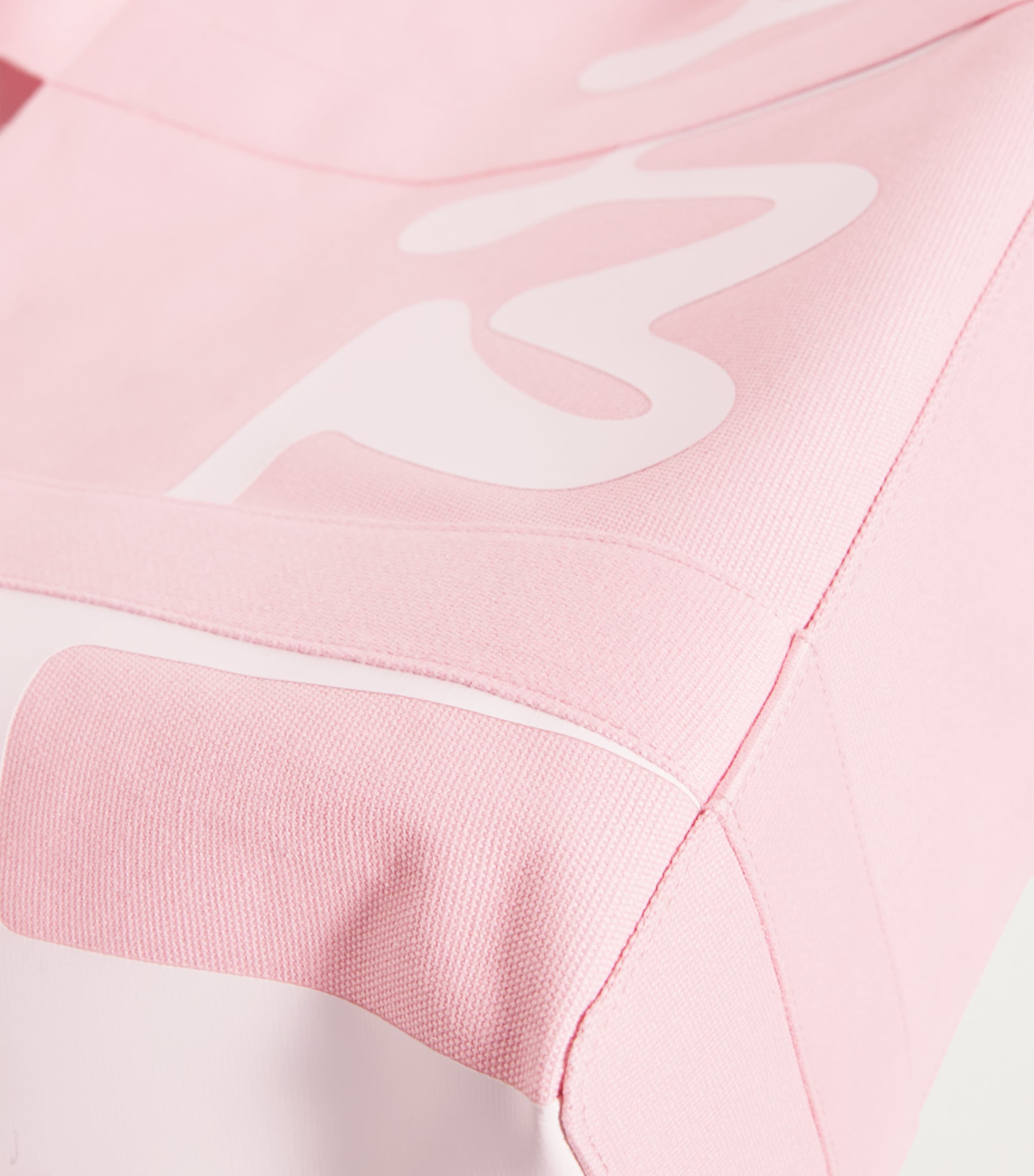Medium Cotton Logo Tote Bag LIGHT PINK Image 6