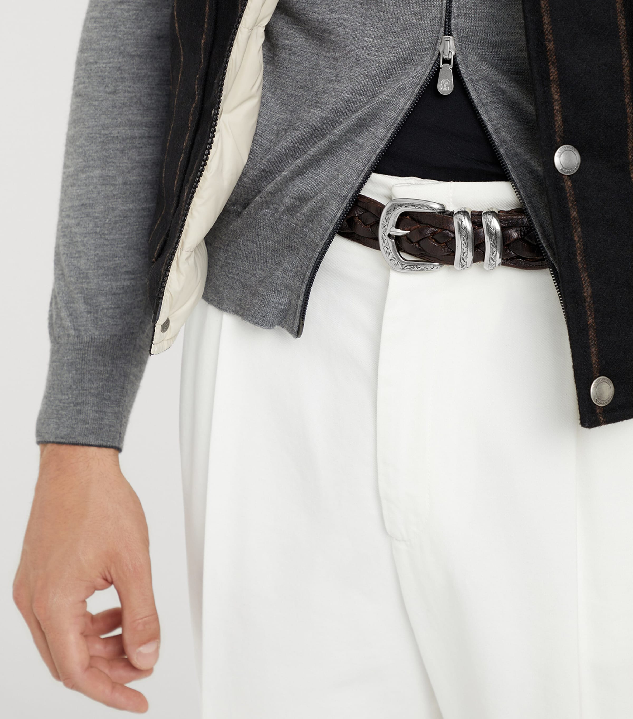 Leather Woven Belt C6074 Image 2