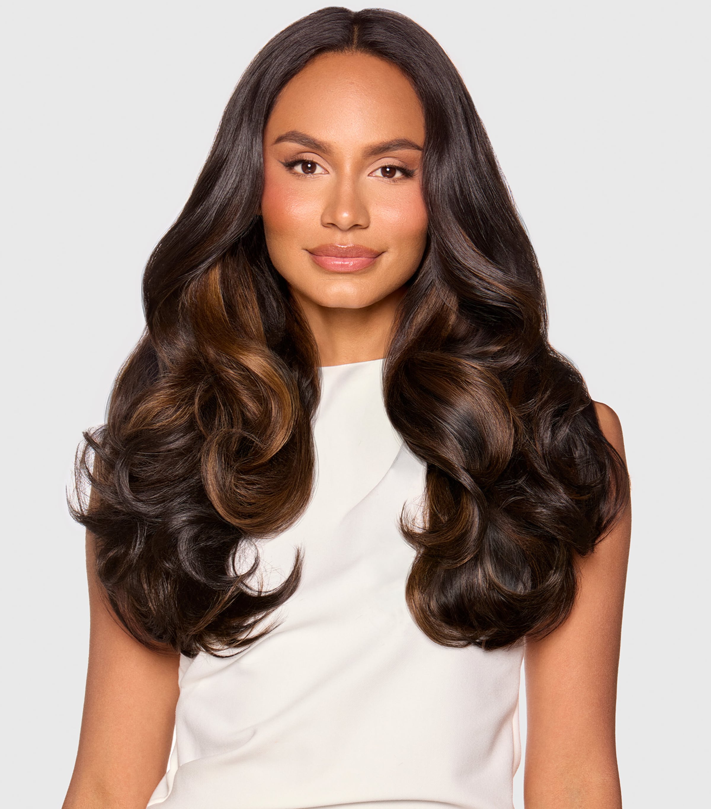 Beauty Works Beauty Works x Huda BARELY THERE Mix & Match Duo Clip-In Hair Extensions (18") Raven Image 6