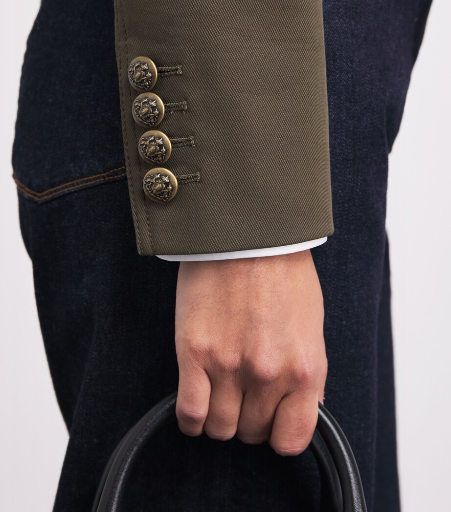 ME+EM Womens Cotton Twill Utility Jacket Khaki Image 3