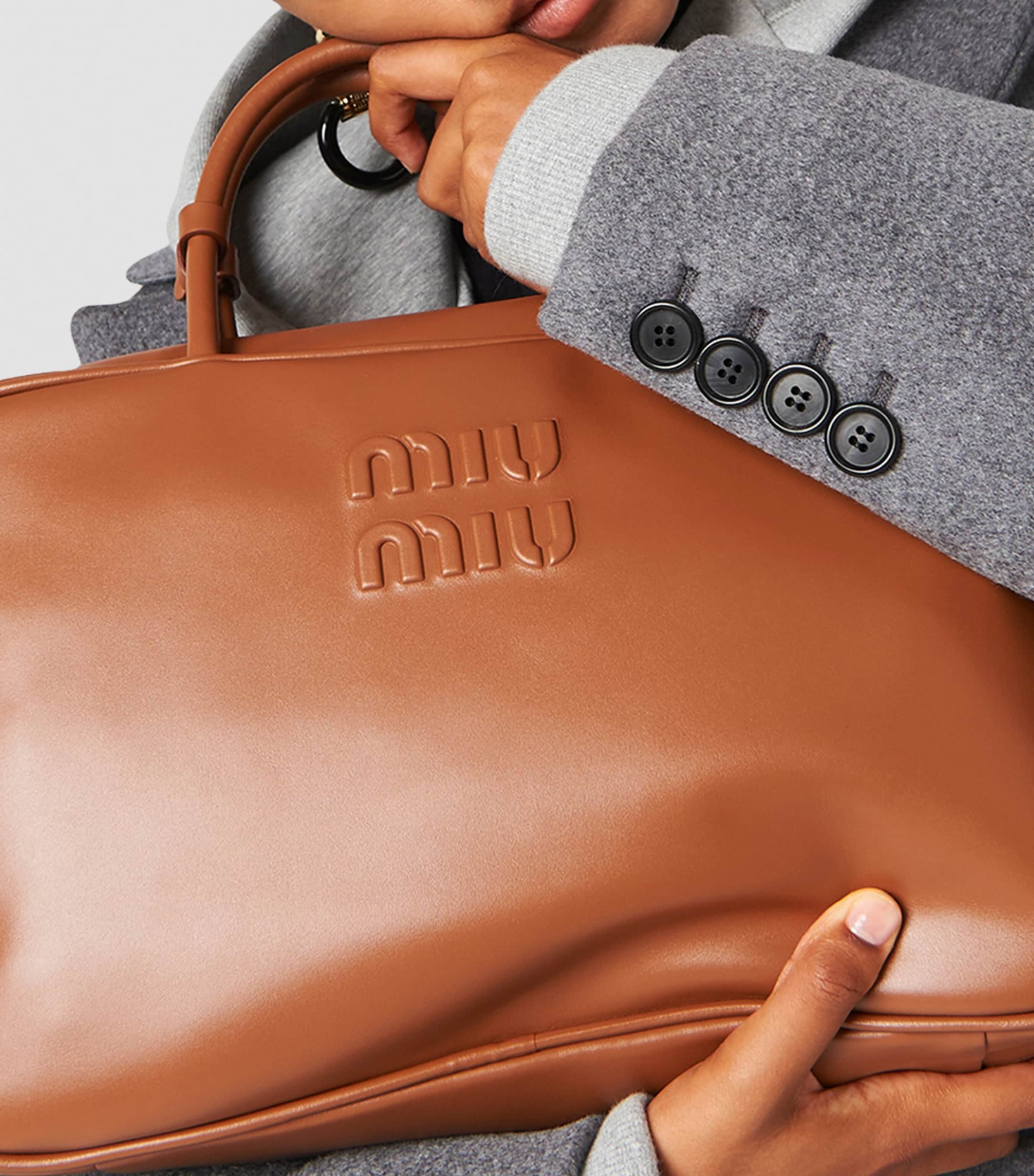 Leather Top-Handle Bag F0046 Image 4