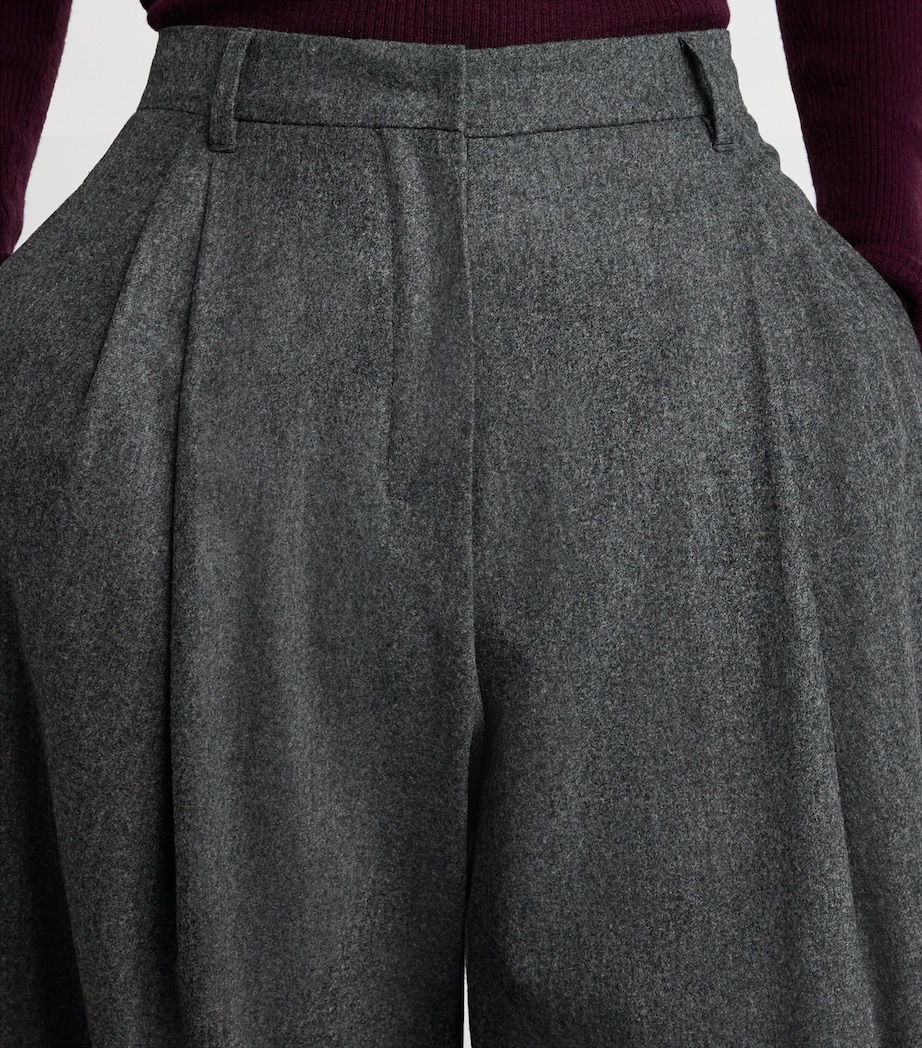 Stretch-Wool Flannel Trousers MEDIUM GREY Image 6