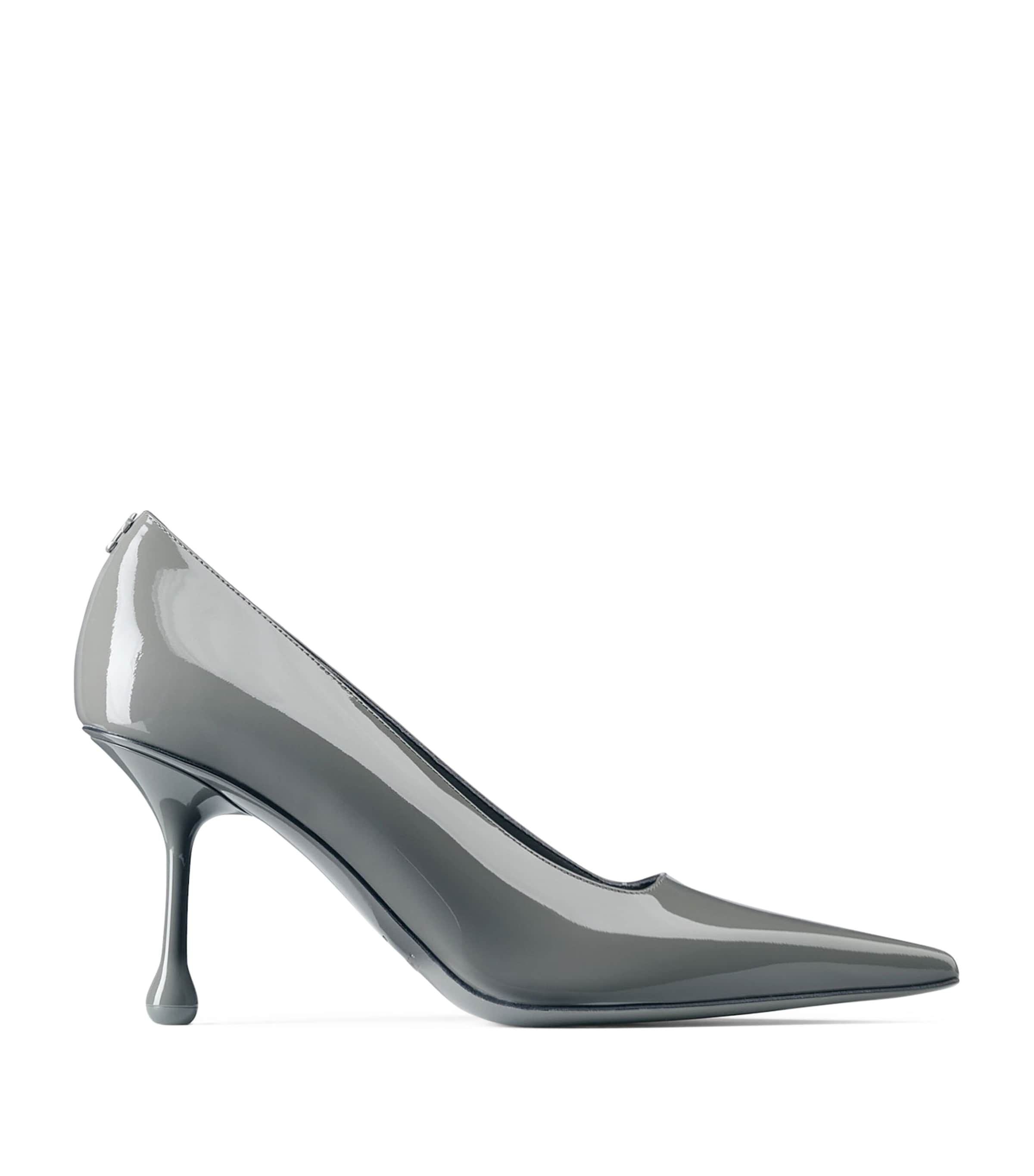 Shop Jimmy Choo Ixia 80 Leather Pumps In Grey