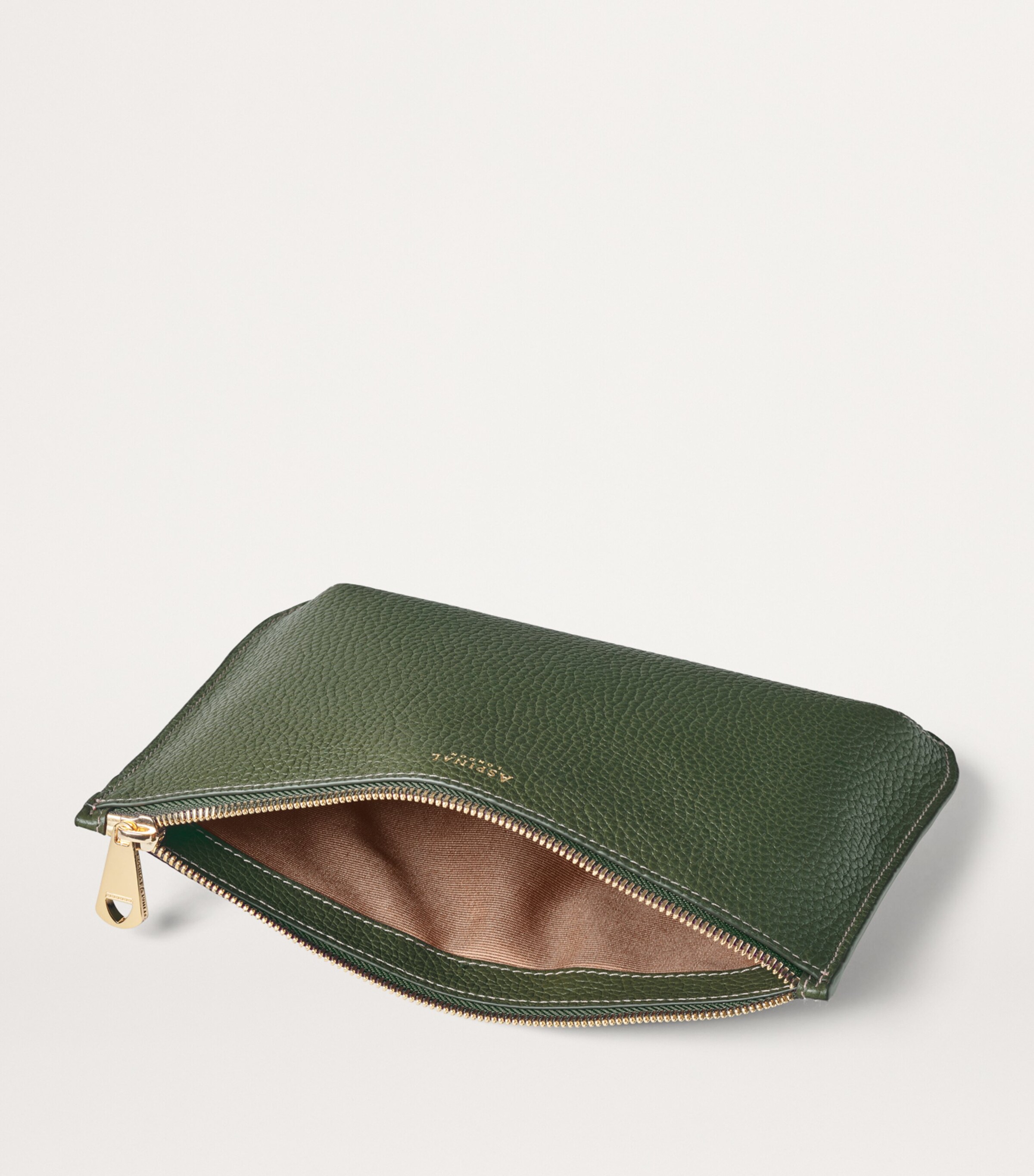 Large Leather Ella Pouch RACING GREEN Image 3