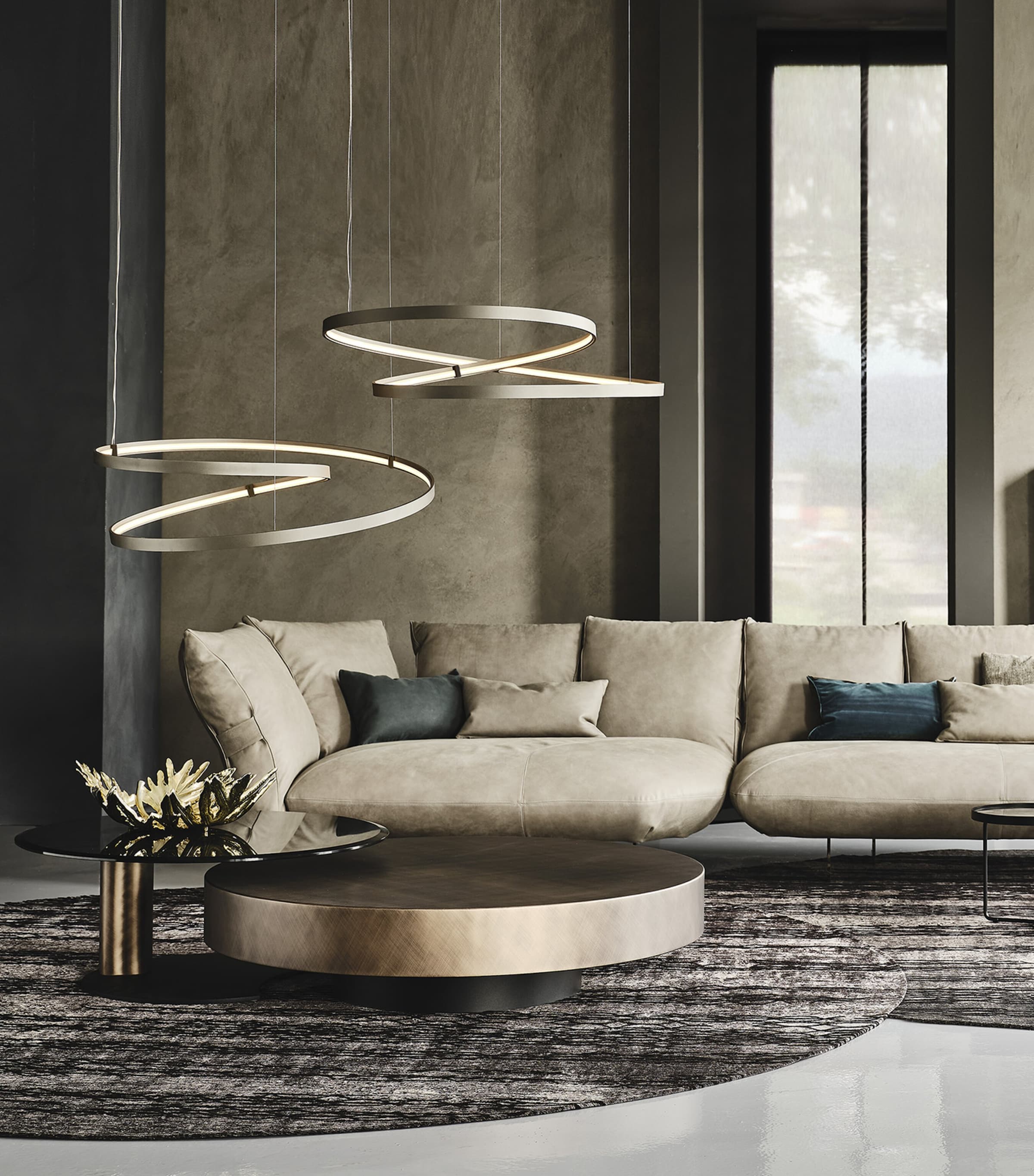 Glass Arena Bond Coffee Table FUME GLASS Image 2