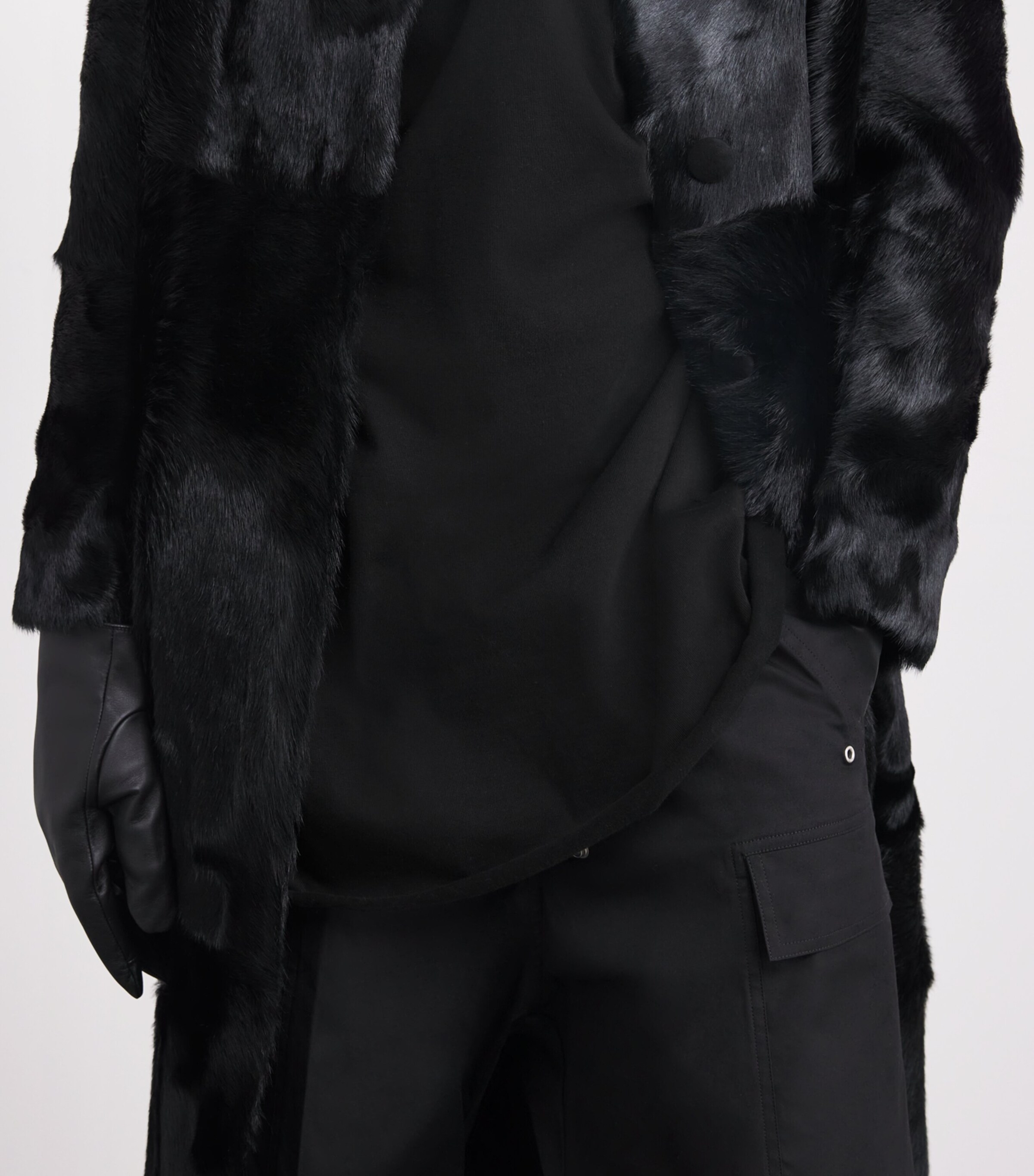 Rick Owens Mens Cotton Tommy T-Shirt Black/ Image 6