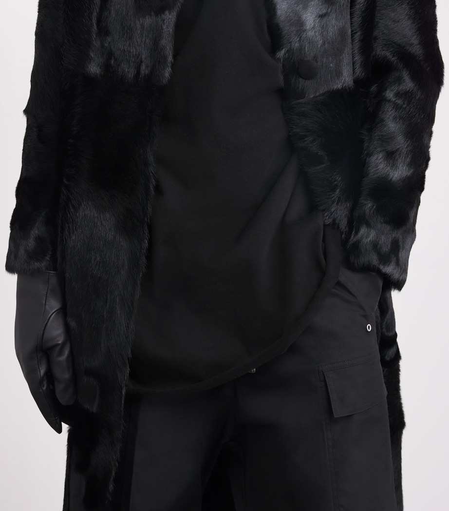 Rick Owens Mens Cotton Tommy T-Shirt Black/ Image 6