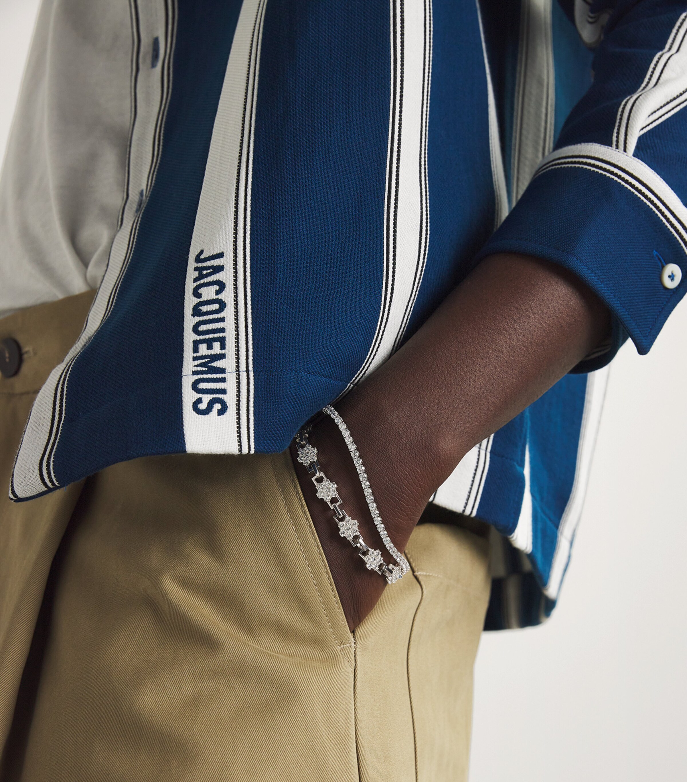 Sterling Silver Daisy Tennis Bracelet ST SLVR/WHITE Image 5