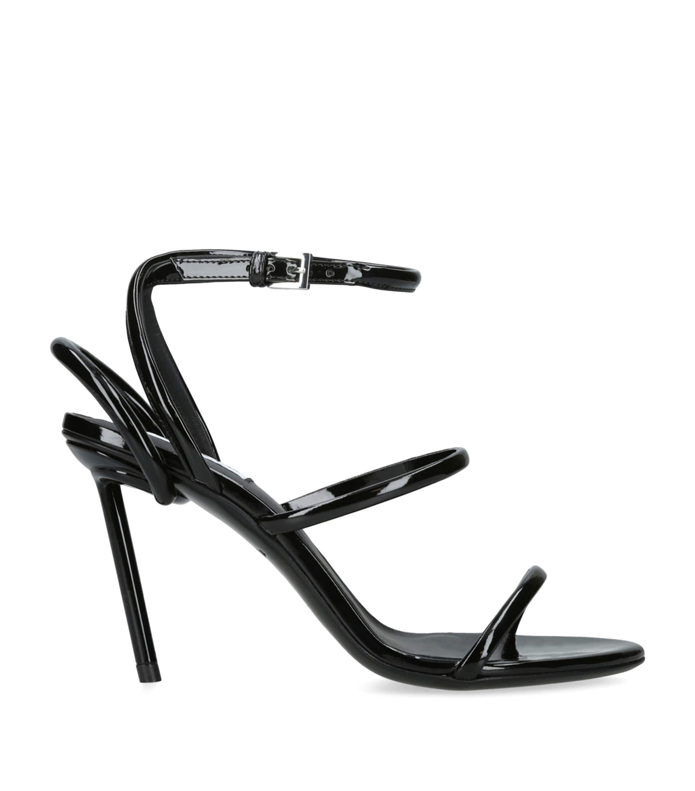 Alaïa Patent Leather Heeled Sandals 90 Black Image 1