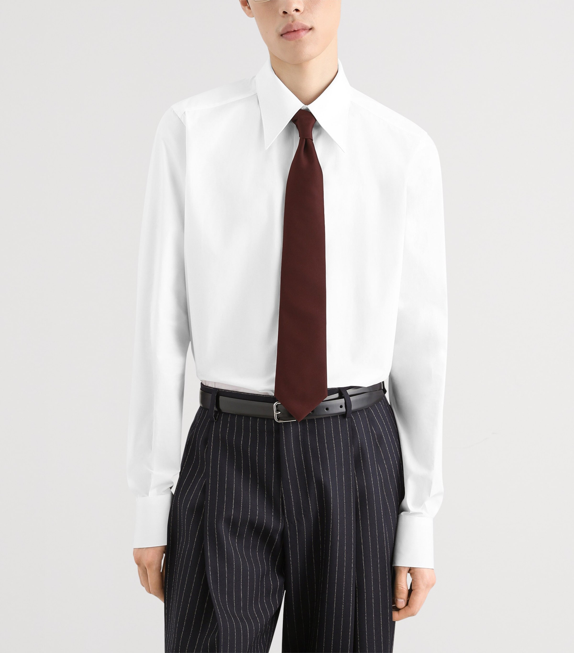 Dolce&Gabbana Satin Jacquard Tie Bordeaux Image 2